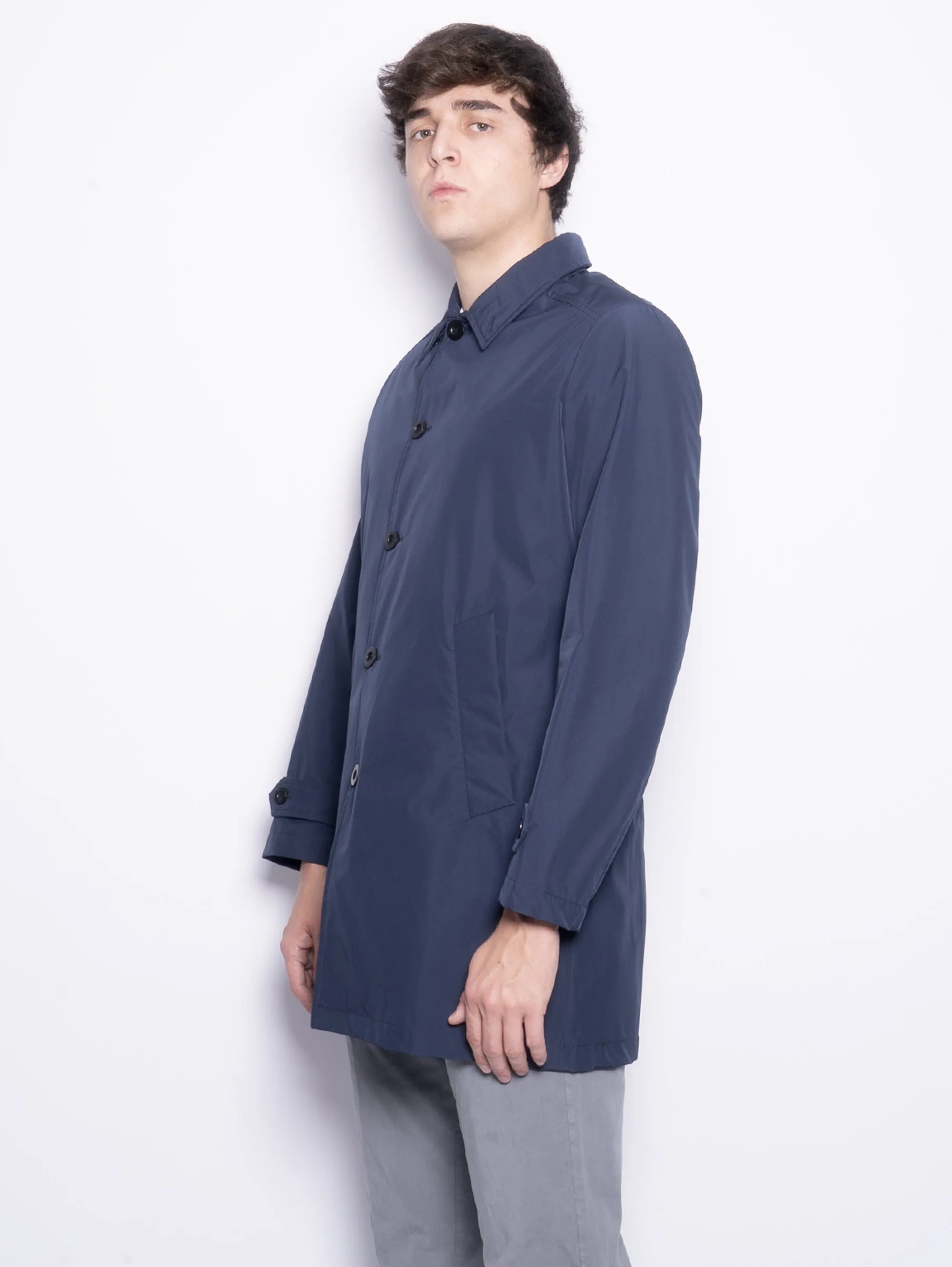 Impermeabile Corto in Membrana Flavio Blu