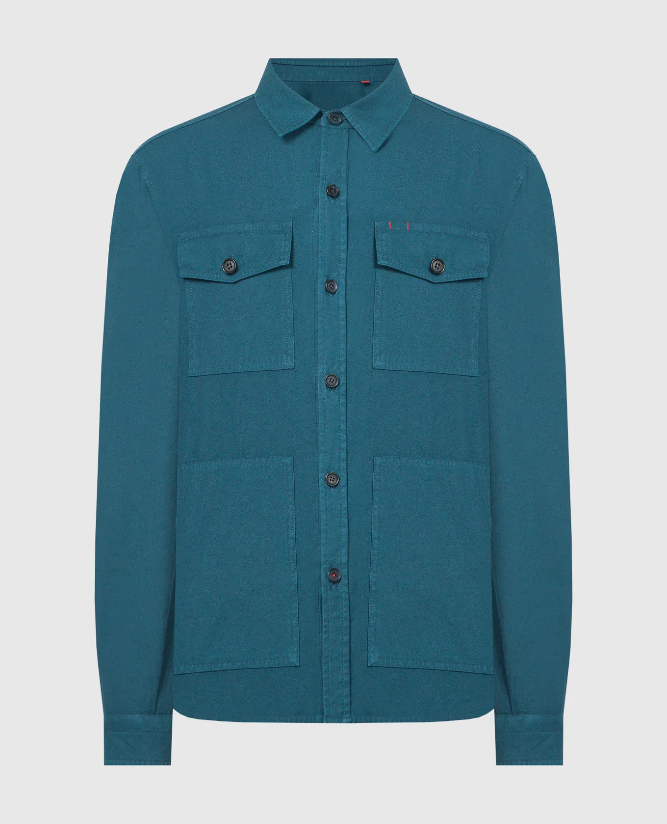 ISAIA Camicia blu dal taglio dritto OSHTC1X0069