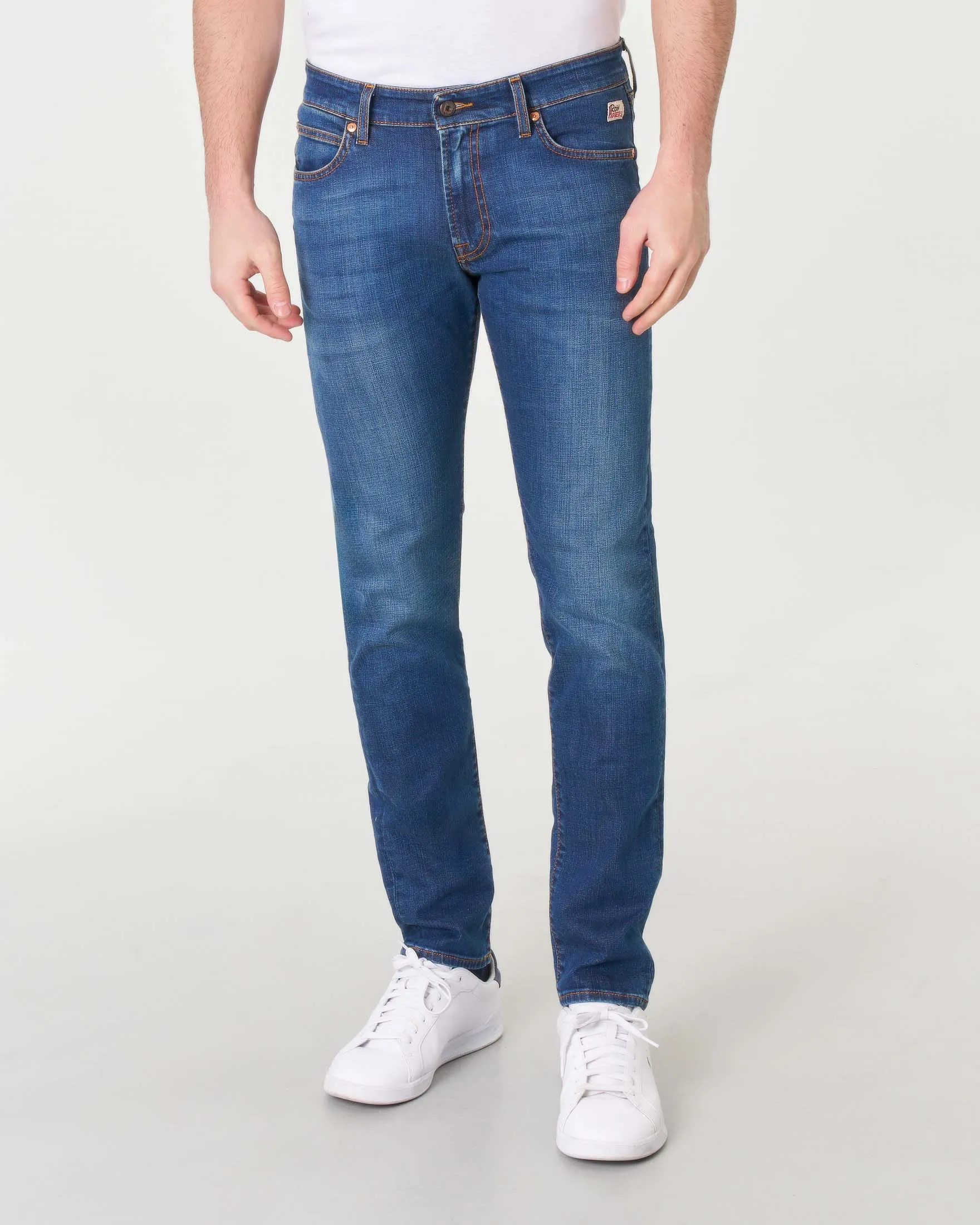 Jeans 517 Carlin lavaggio medio stone washed con baffature