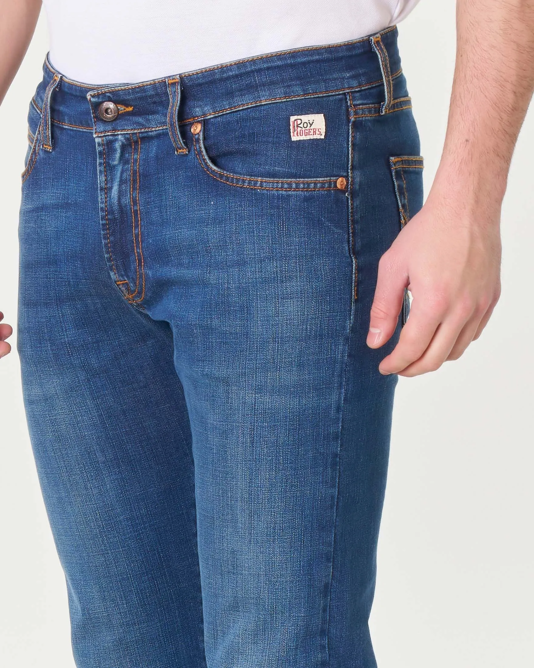 Jeans 517 Carlin lavaggio medio stone washed con baffature