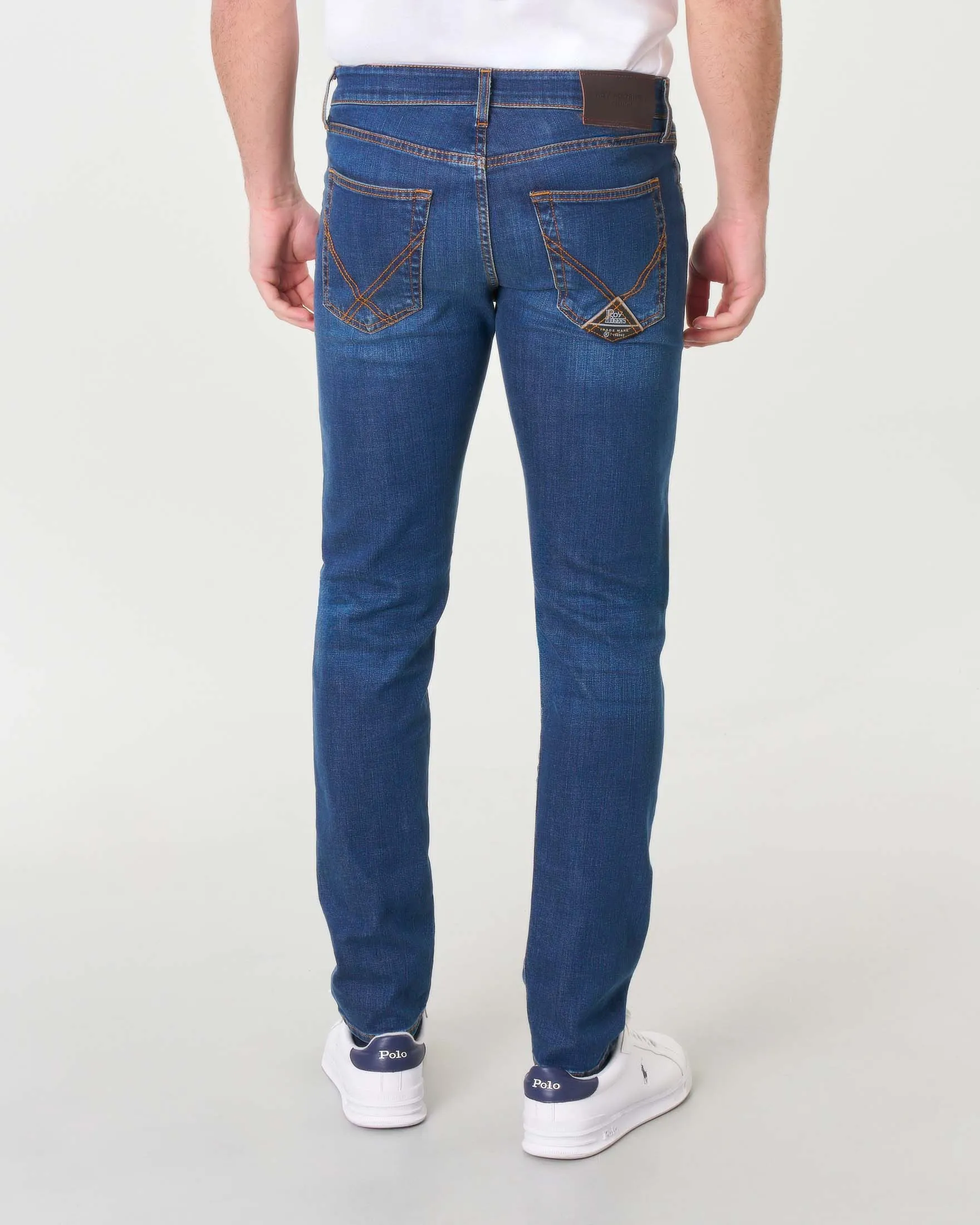 Jeans 517 Carlin lavaggio medio stone washed con baffature