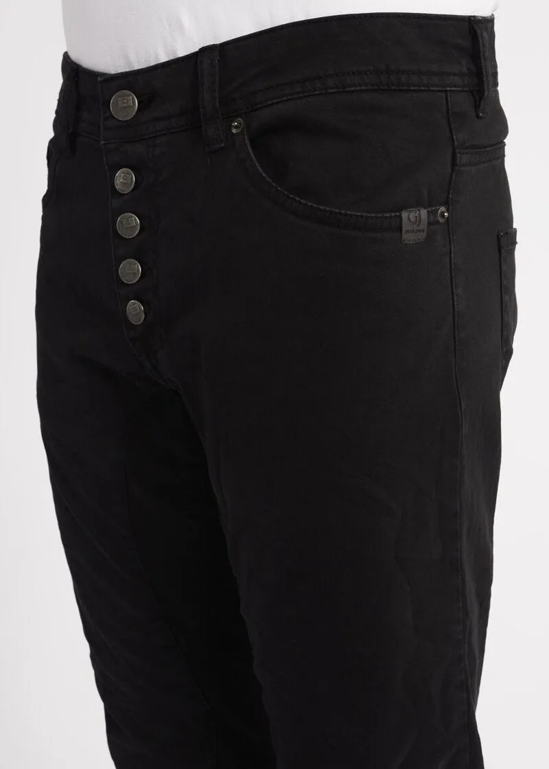 Jeans con bottoni a vista