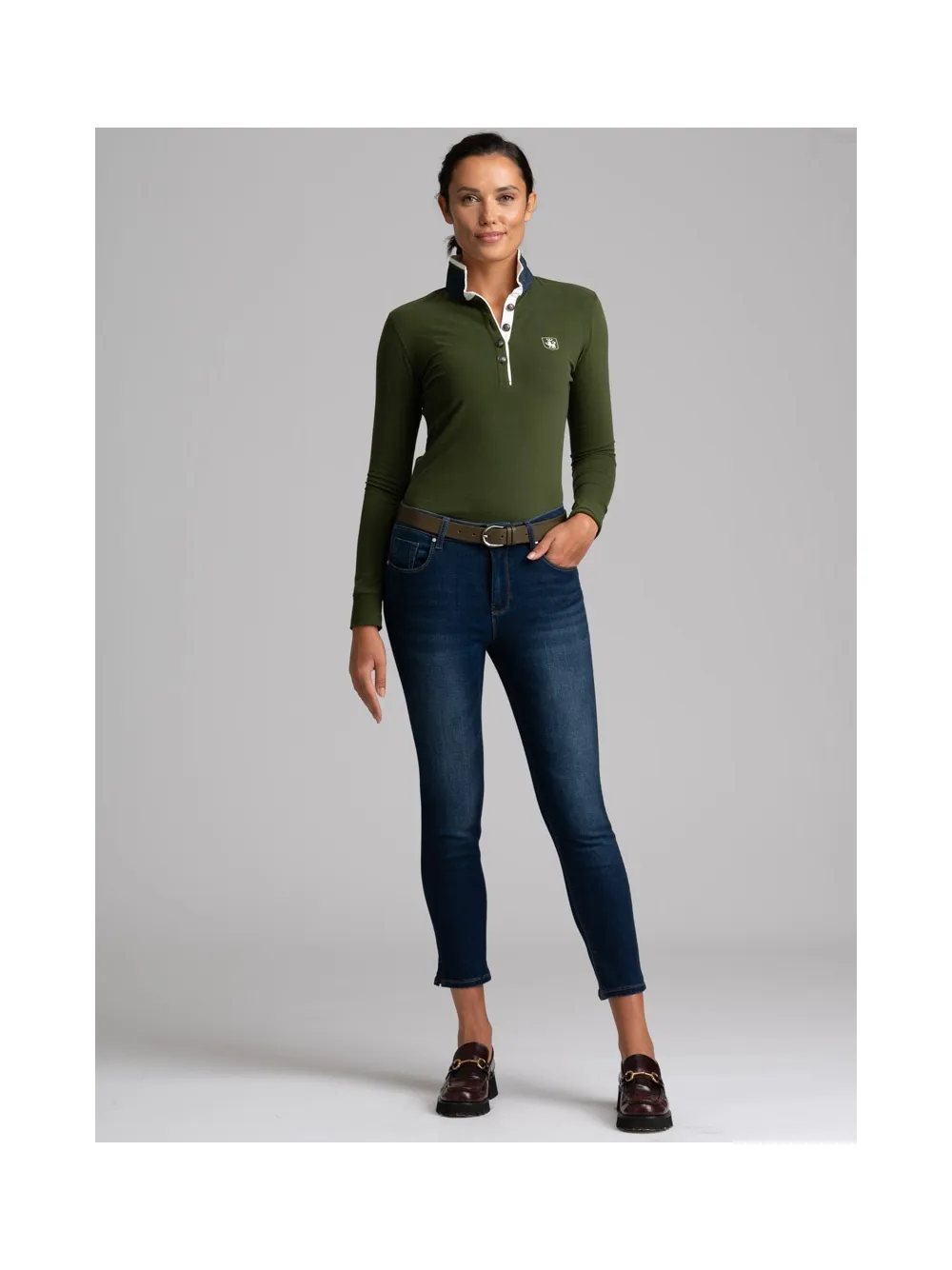 Jeans donna 5 tasche a sigaretta lavaggio scuro