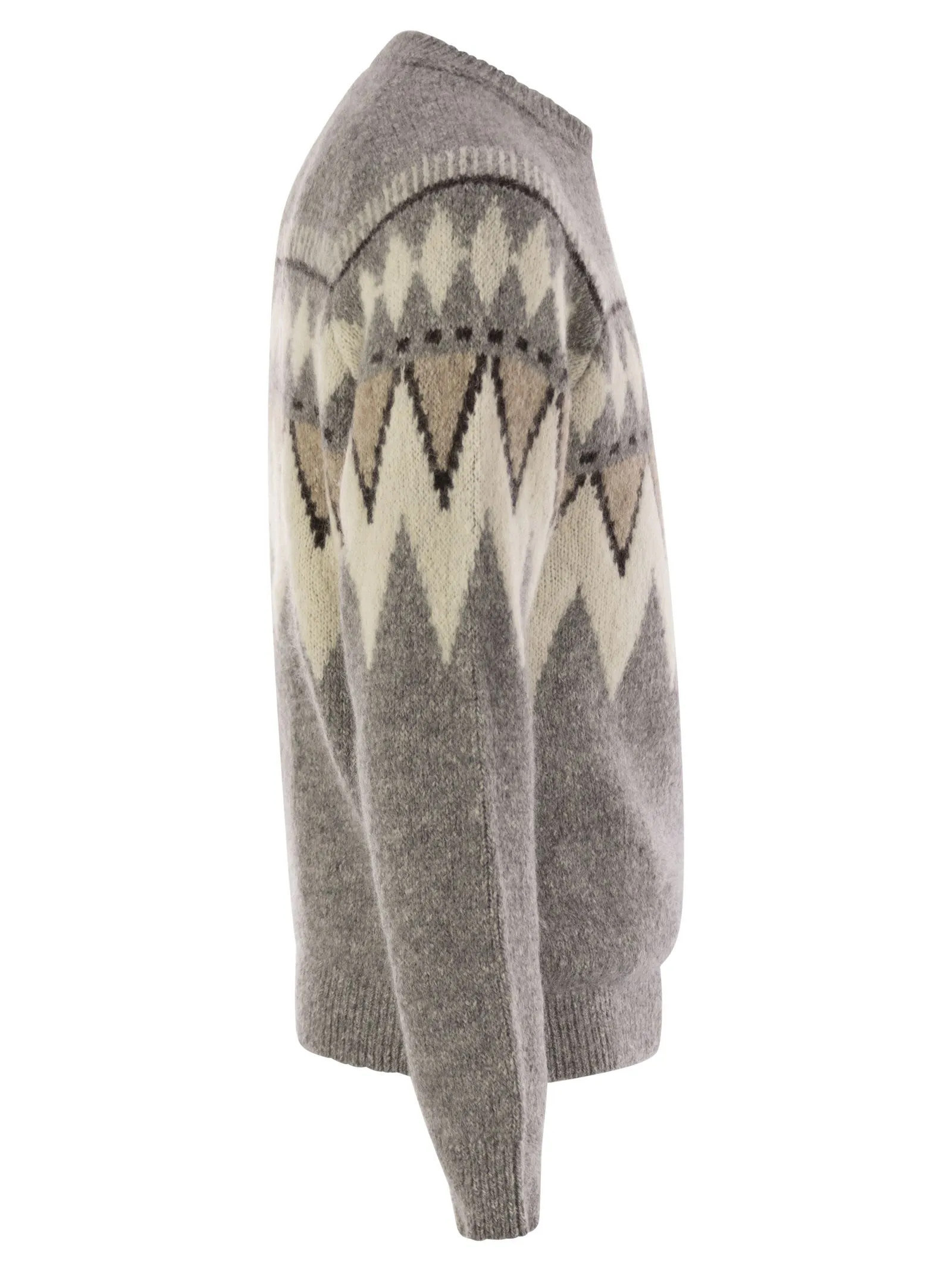 Jersey Peserico Jacquard ad Alpaca, cotone e lana