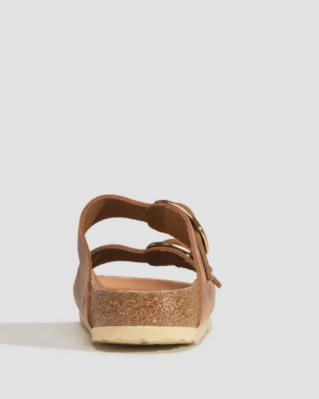 Klapki damskie Birkenstock Arizona Big Buckle Fl 1011073-cognac