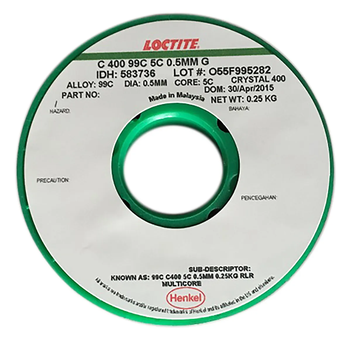 Lega saldante Loctite, Ø 0.5mm, punto fusione 227°C, 250g