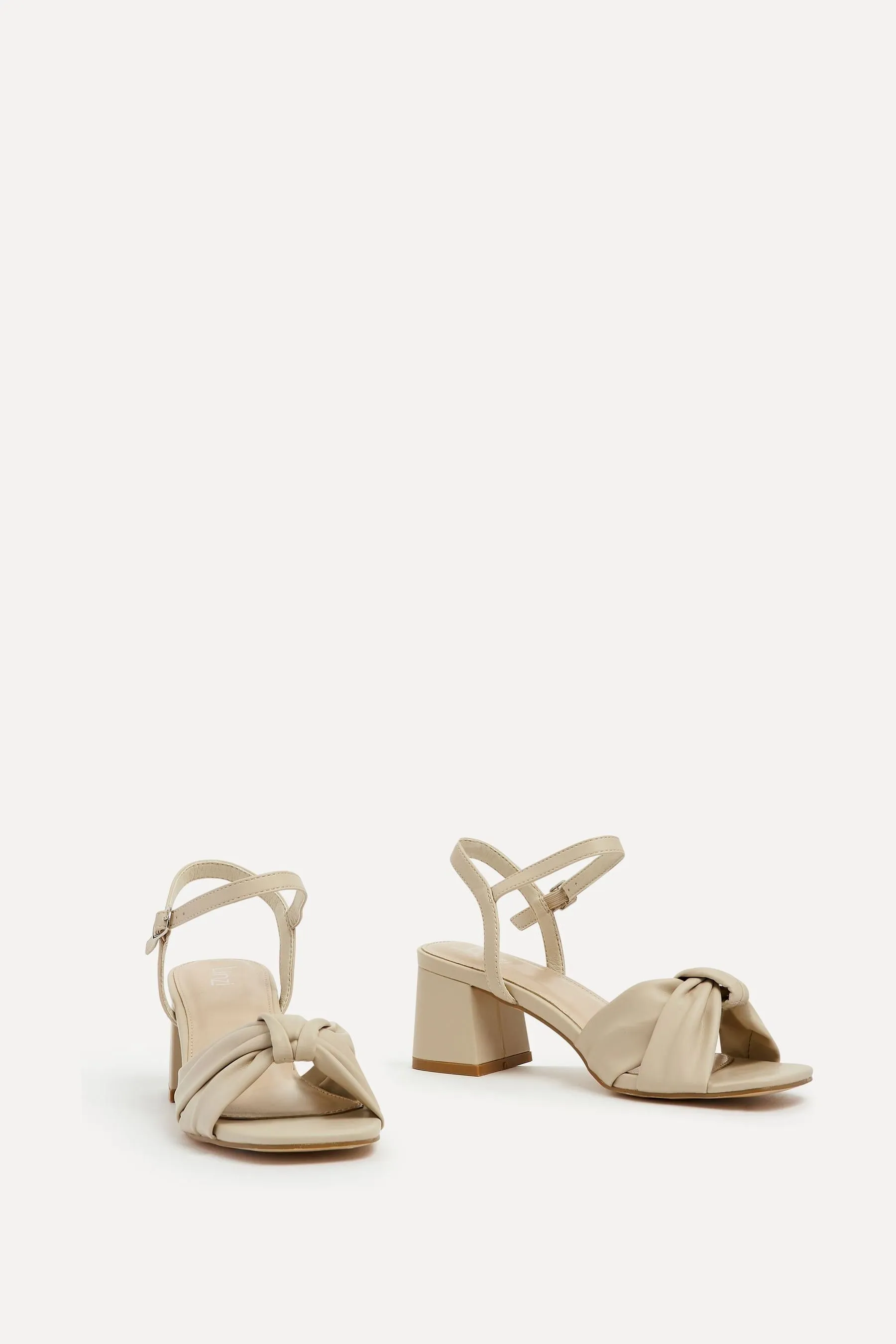 Linzi - Charlotte - Sandali con tacco largo e Fiocco sul davanti