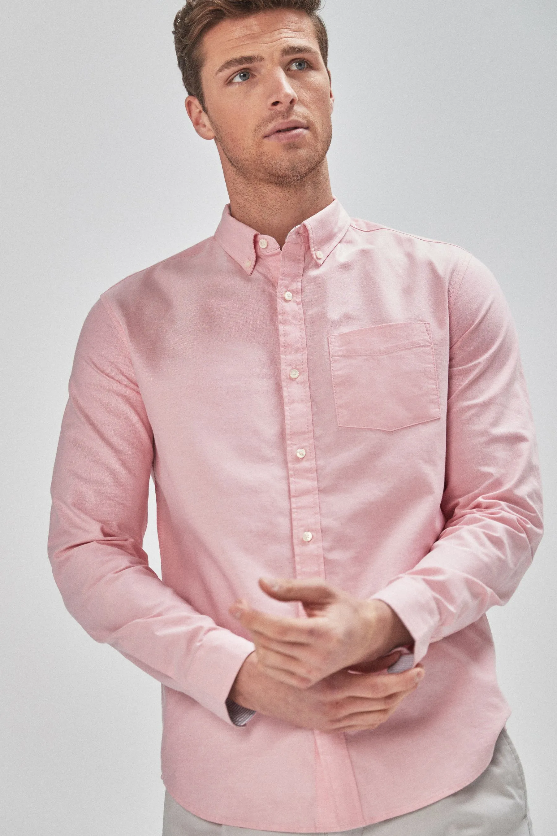 Long Sleeve Oxford 100% Cotton Shirt    
