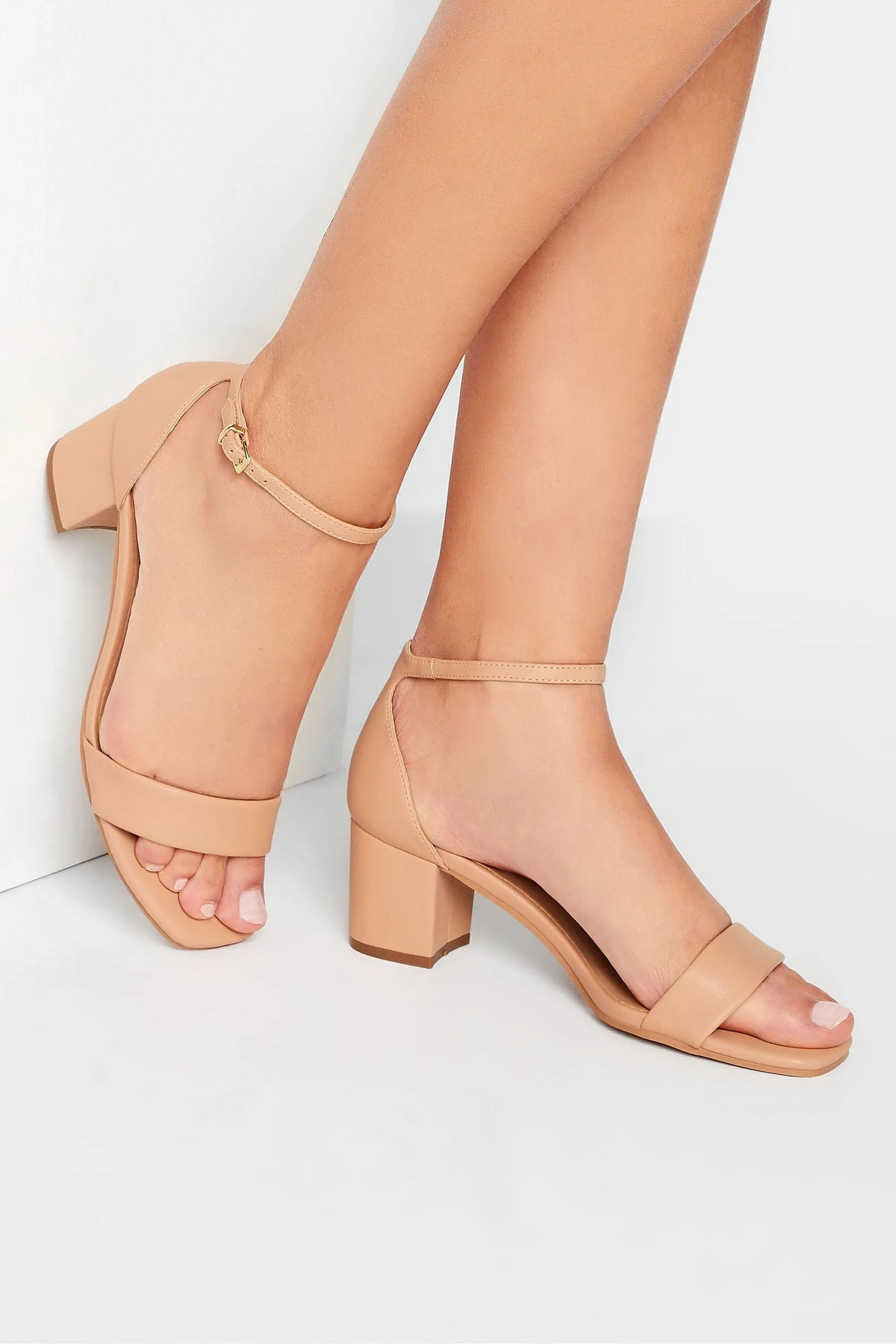 Long Tall Sally - Sandali in pelle sintetica con tacco largo