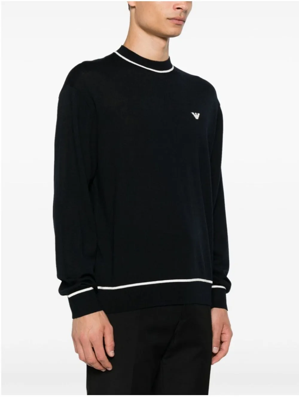 MAGLIA CON LOGO FRONTALE A CONTRASTO