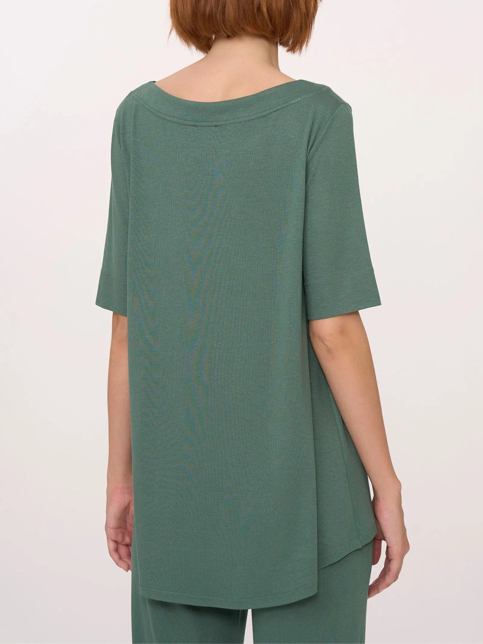 Maglietta con manica 3/4 in jersey di viscosa crêpe - Tibetan Red