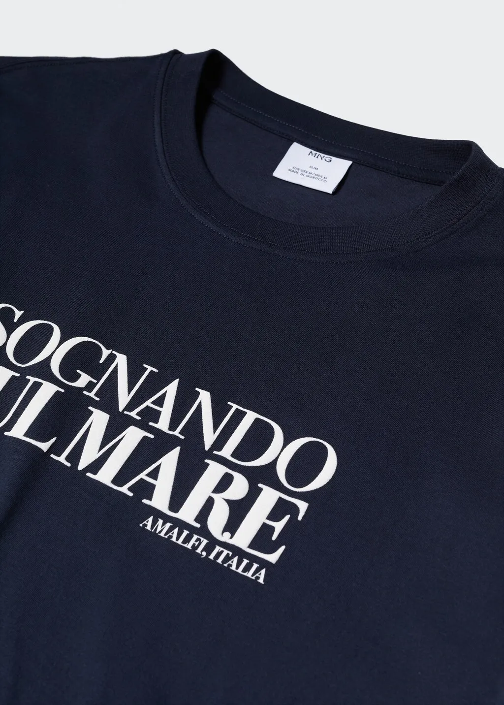 Maglietta cotone messaggio stampato