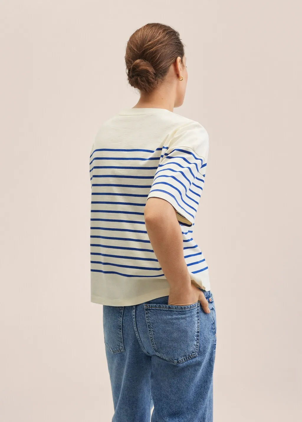 Maglietta crop righe