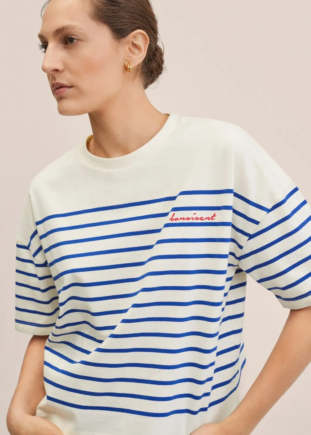 Maglietta crop righe