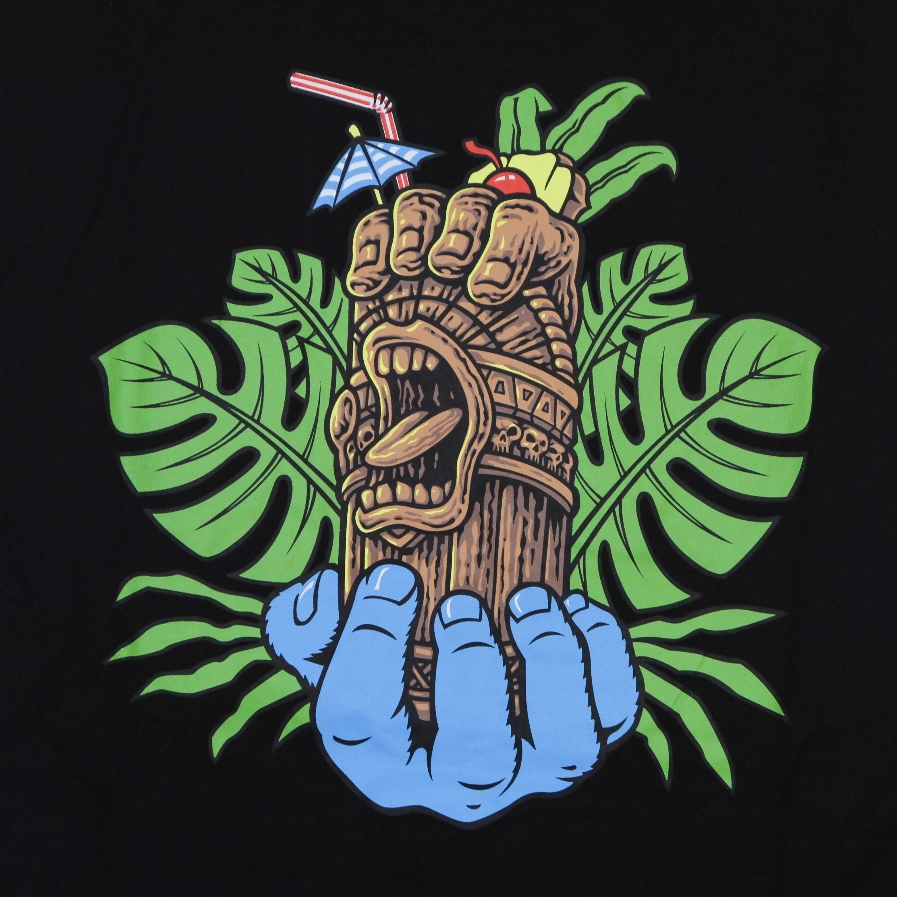 Maglietta Uomo Tiki Hand Tee Black