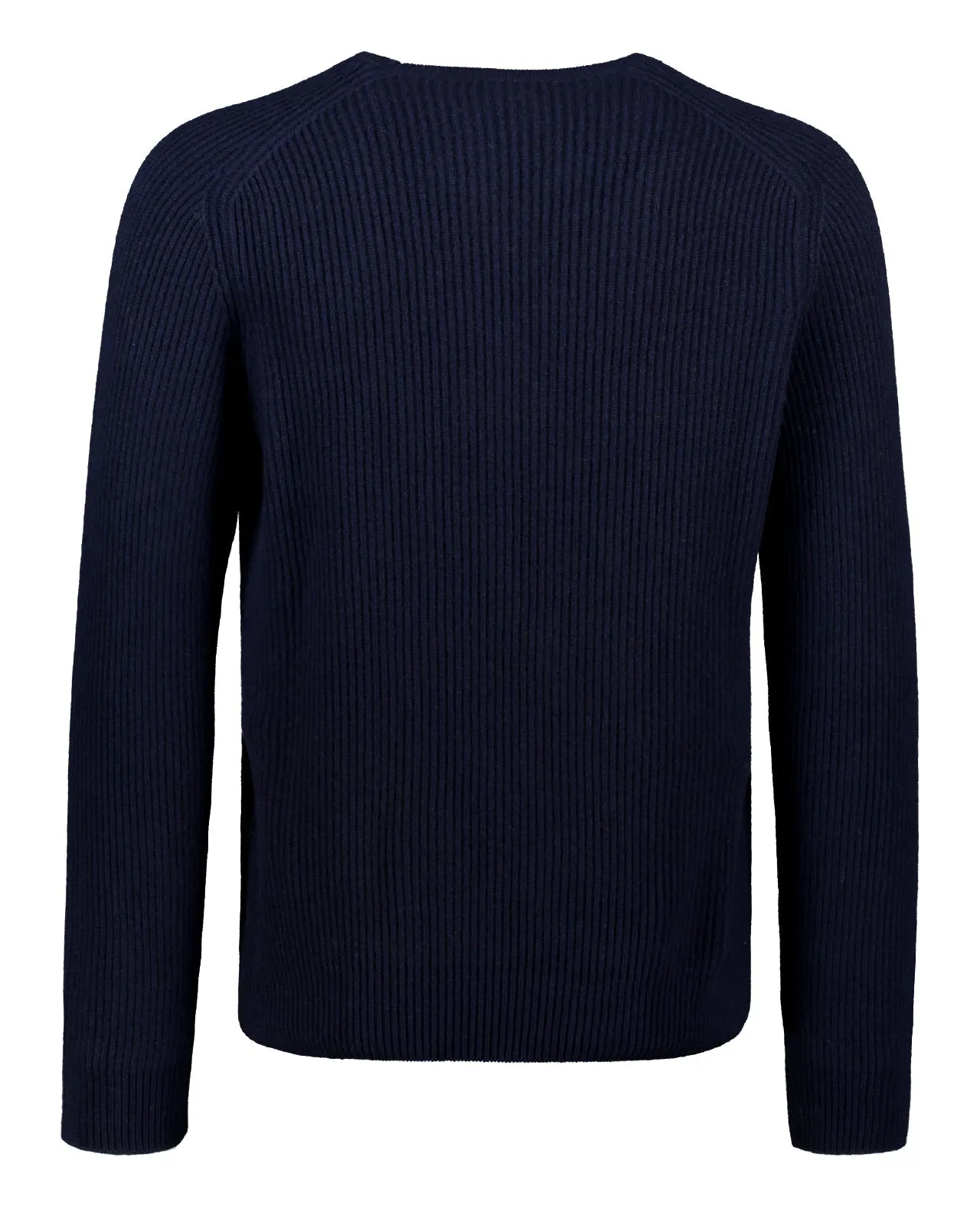 Maglione cashmere a coste blu navy