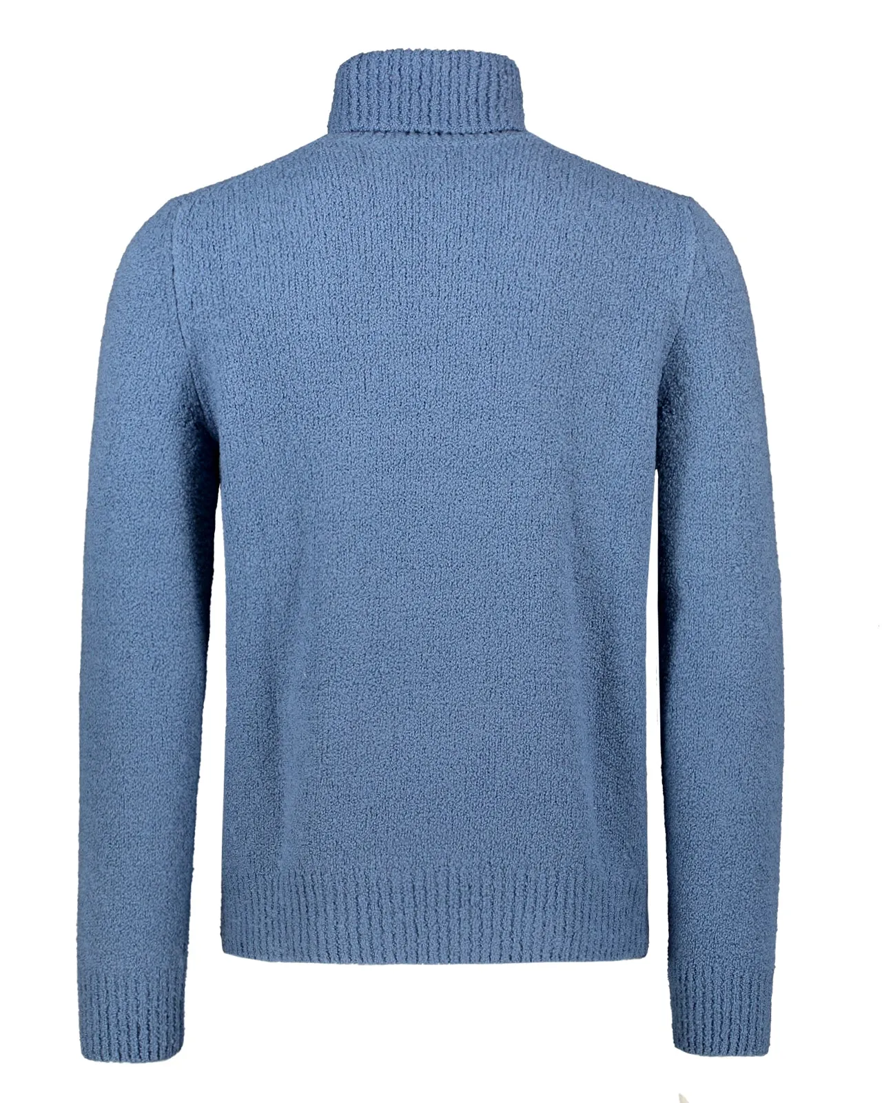 Maglione collo alto lana cashmere azzurro