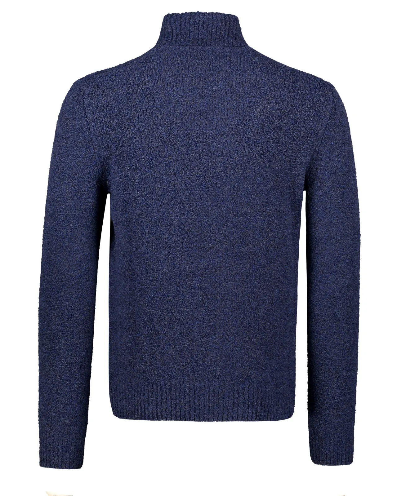 Maglione collo alto lana cashmere blu