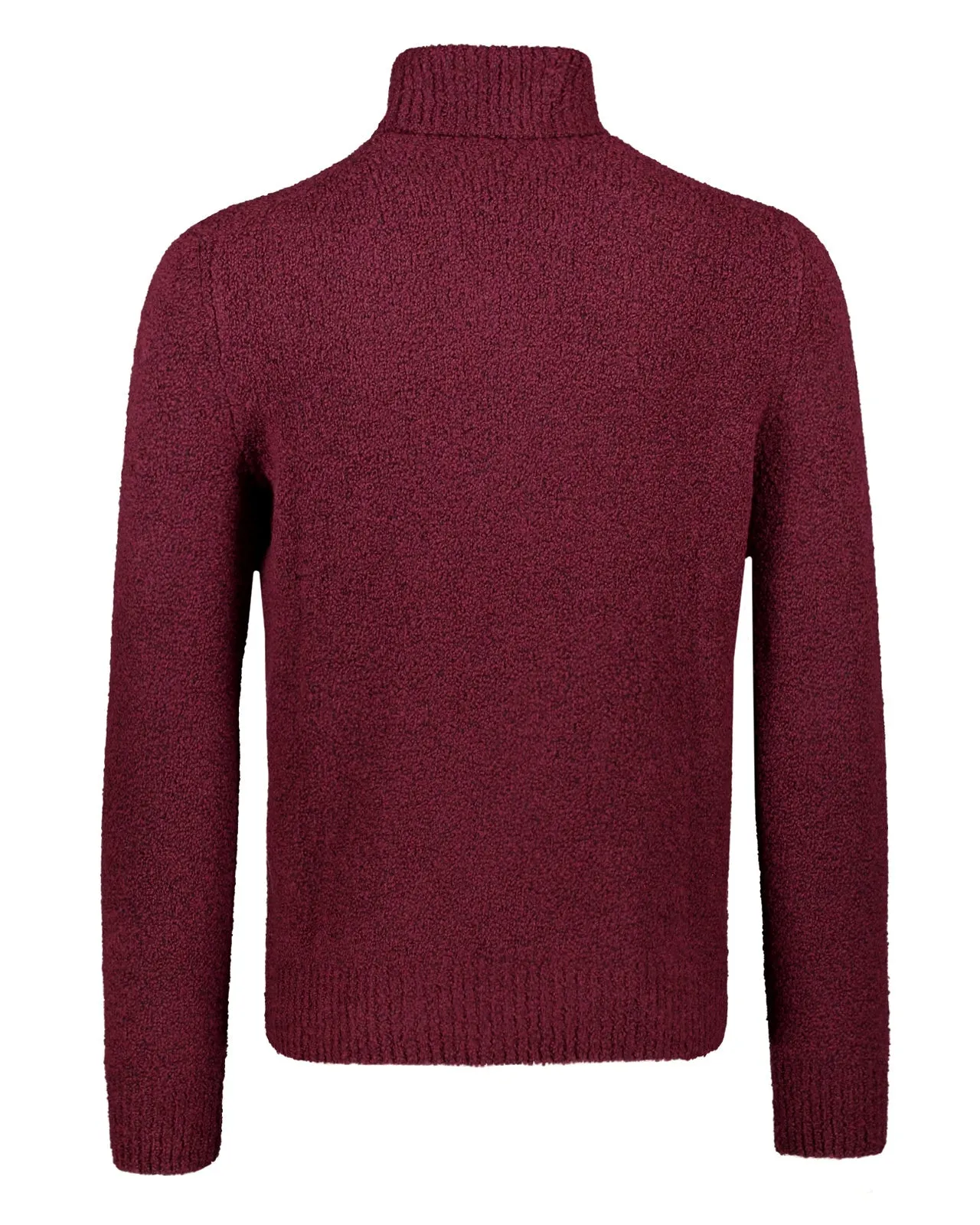 Maglione collo alto lana cashmere bordeaux