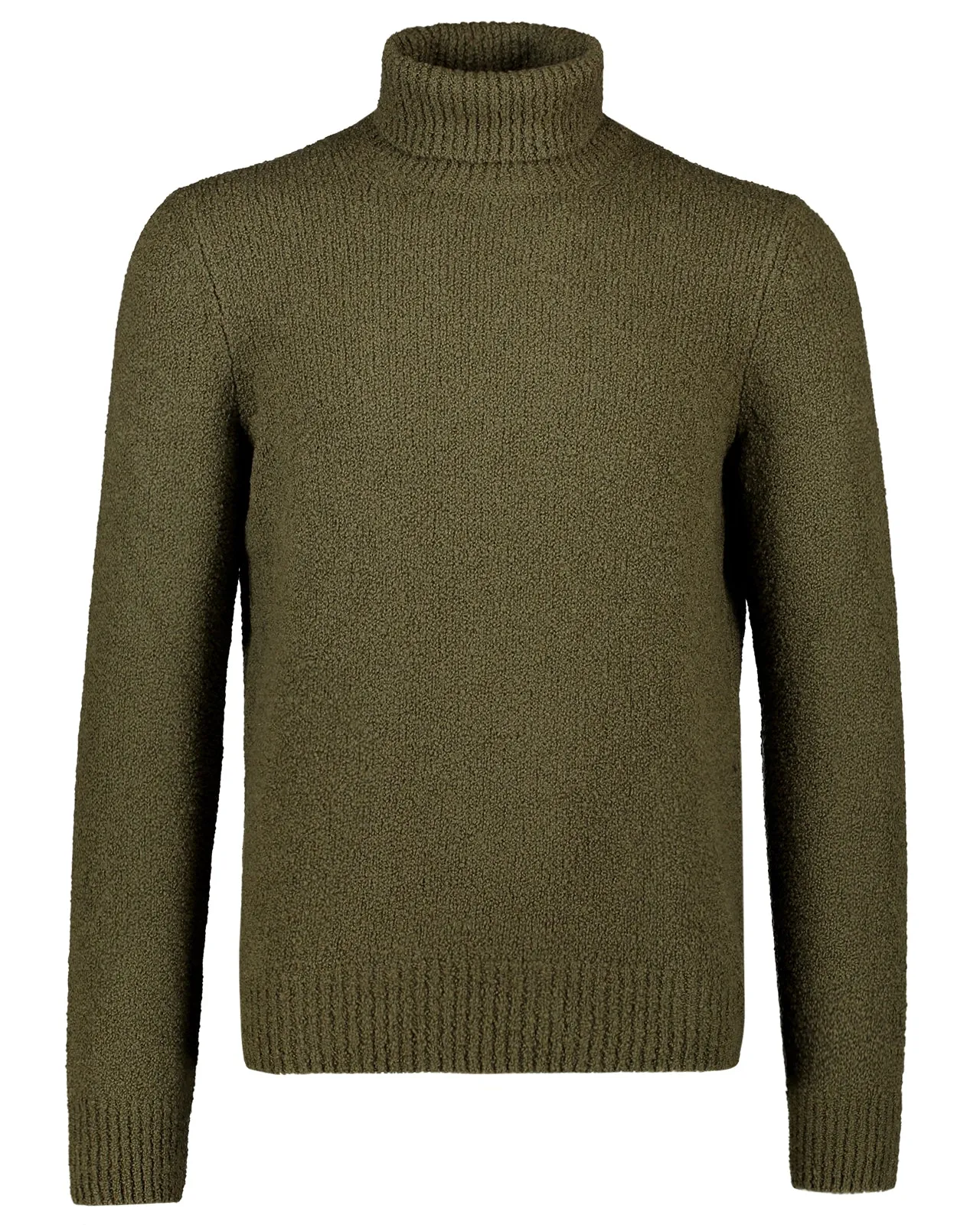 Maglione collo alto lana cashmere verde