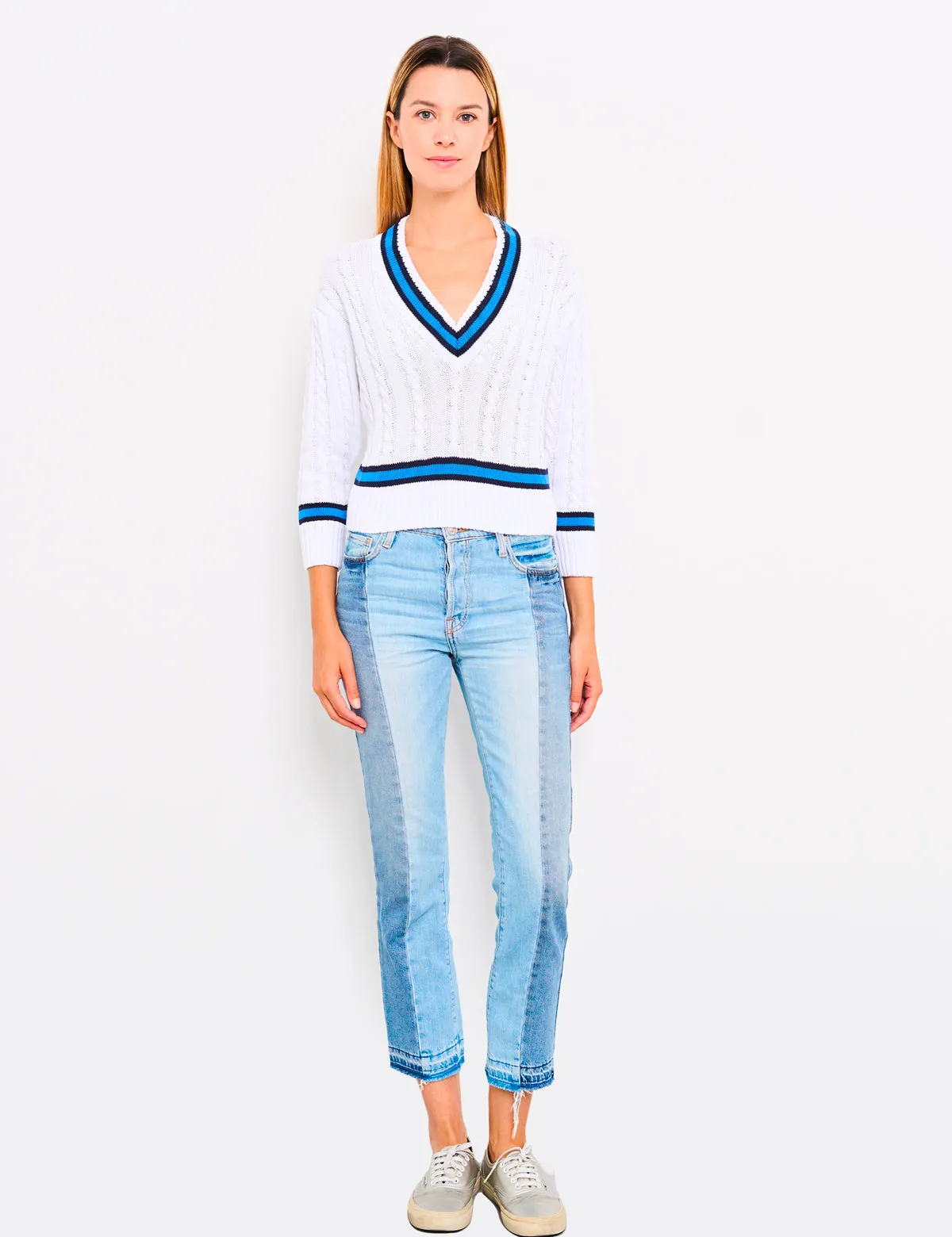 Maglione da Donna con scollo V 100% Cotone Organico Primavera/Estate | Brunella Gori