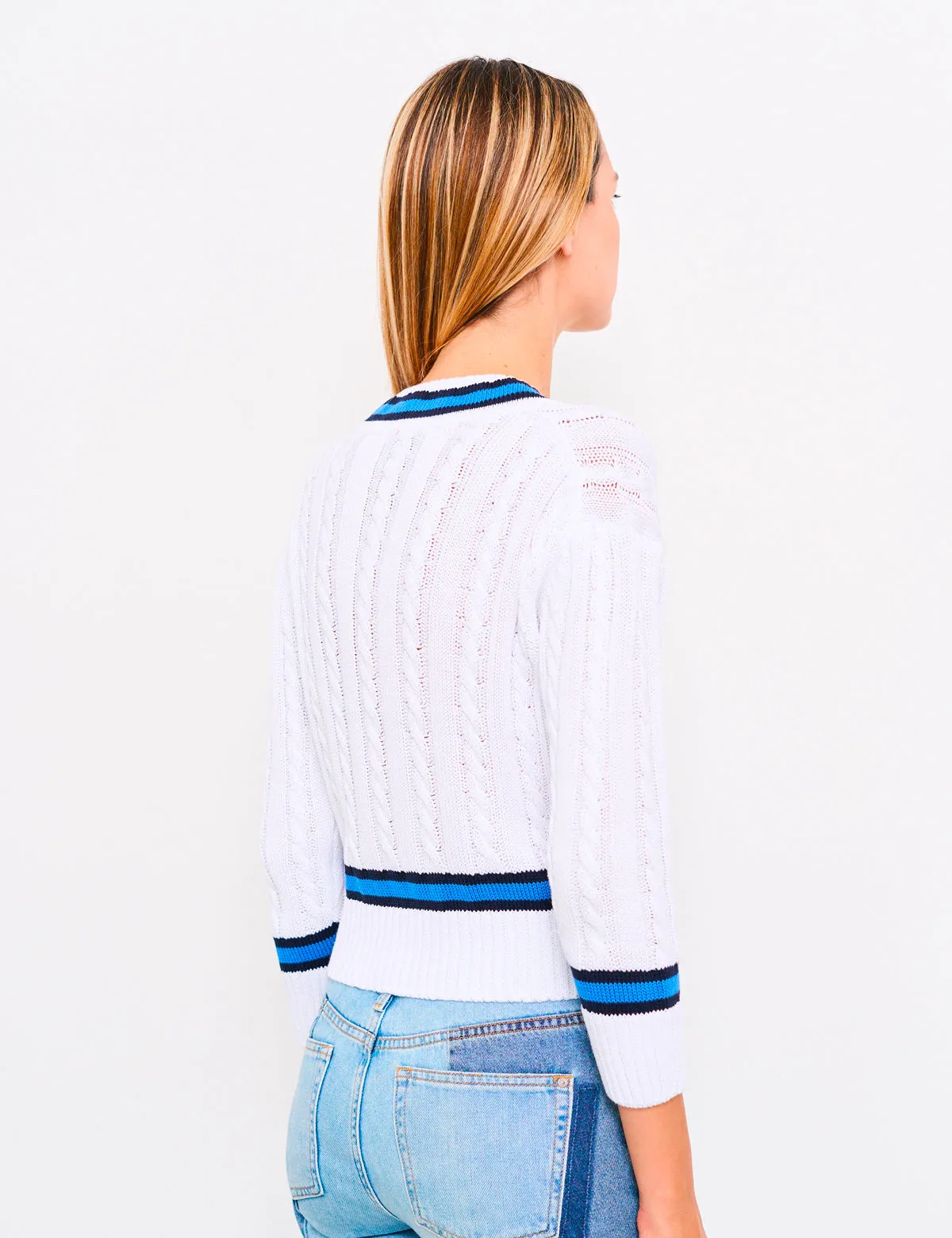 Maglione da Donna con scollo V 100% Cotone Organico Primavera/Estate | Brunella Gori