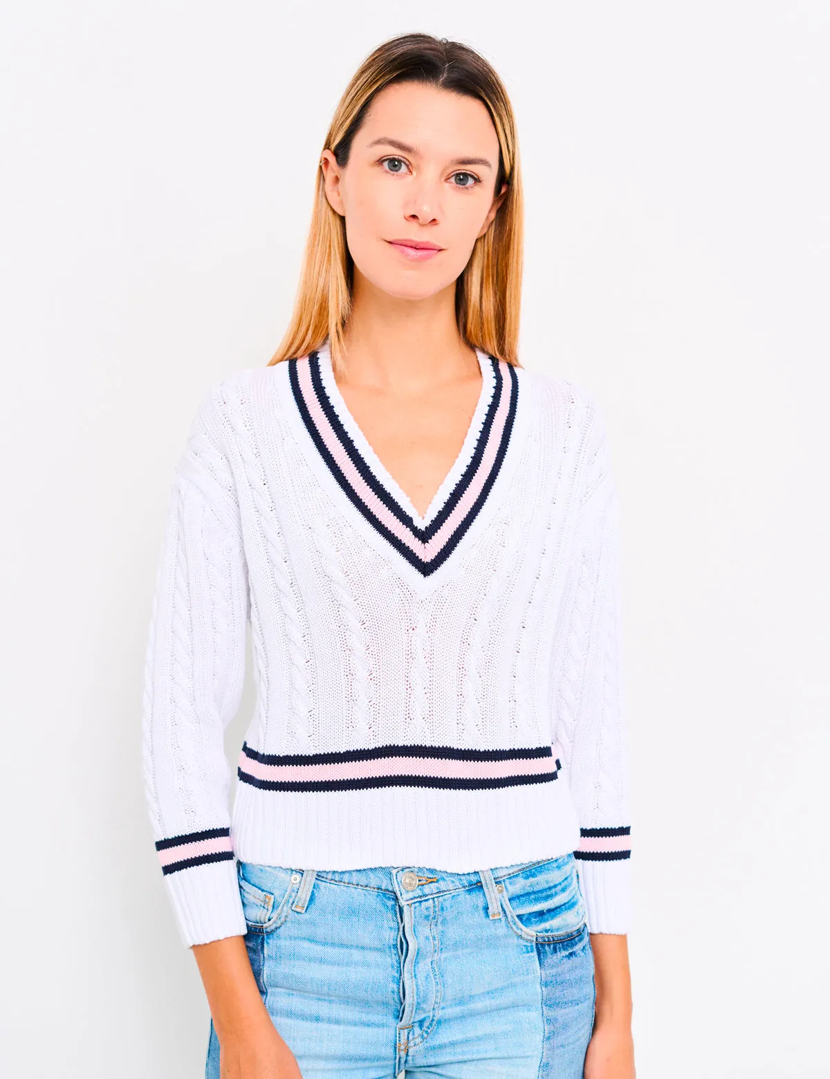 Maglione da Donna con scollo V 100% Cotone Organico Primavera/Estate | Brunella Gori