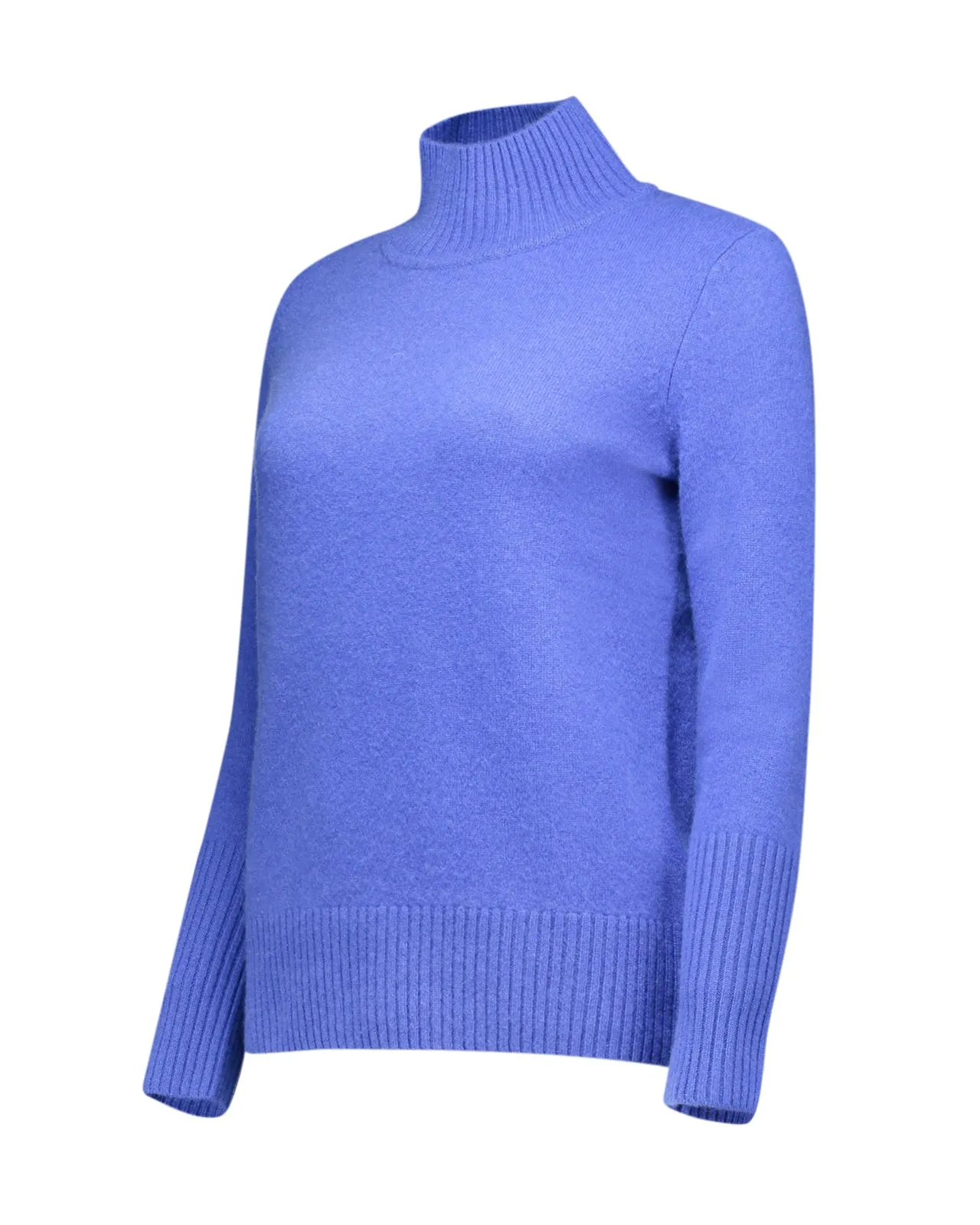 Maglione Easy Standneck cashmere blu admiral