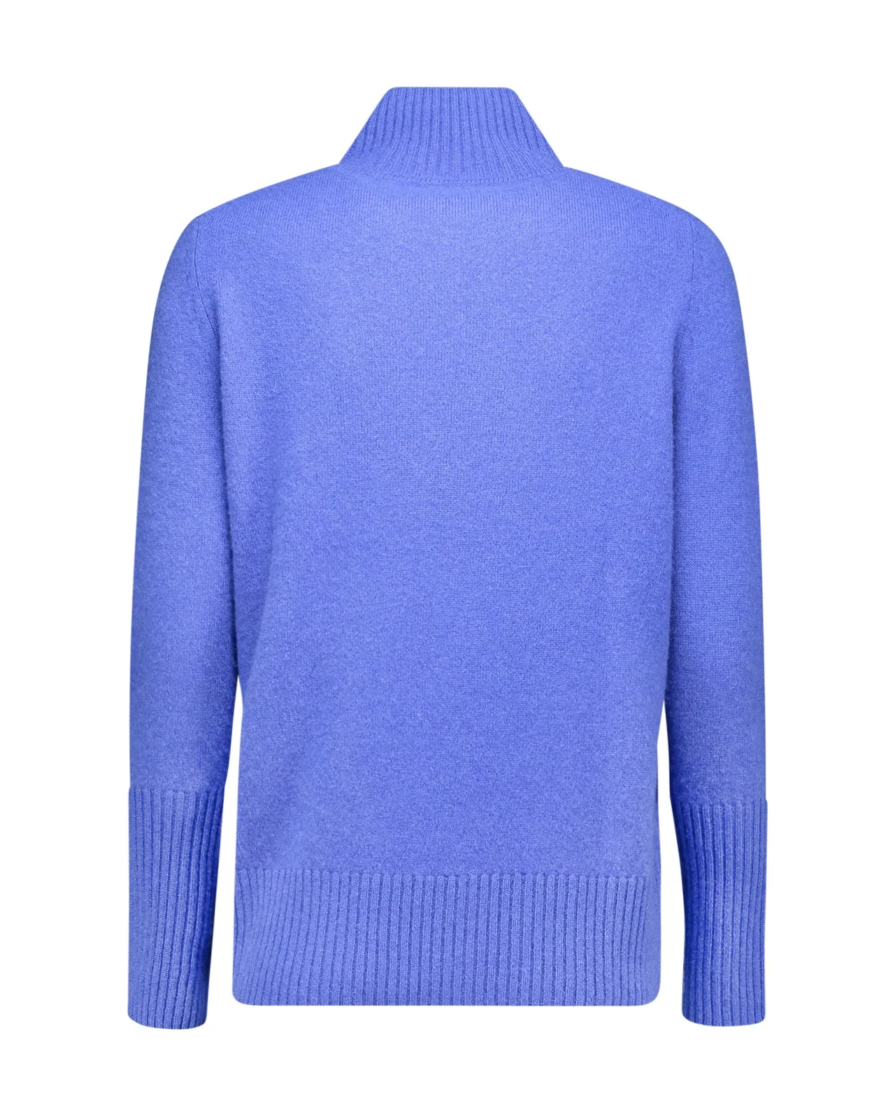 Maglione Easy Standneck cashmere blu admiral