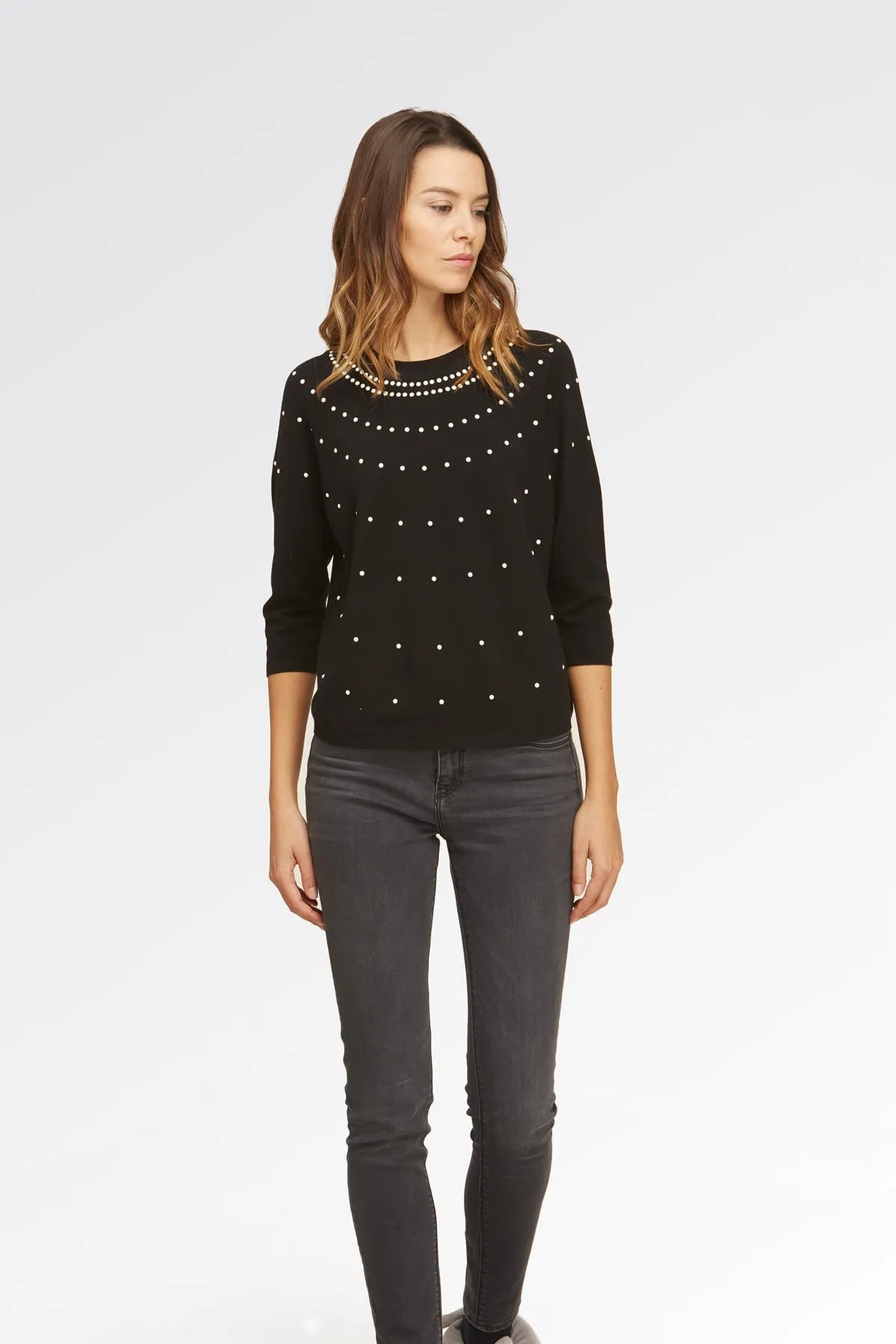 Maglione Girocollo - Donna, Autunno/Inverno - 100% Lana Merino Extrafine - Brunella Gori