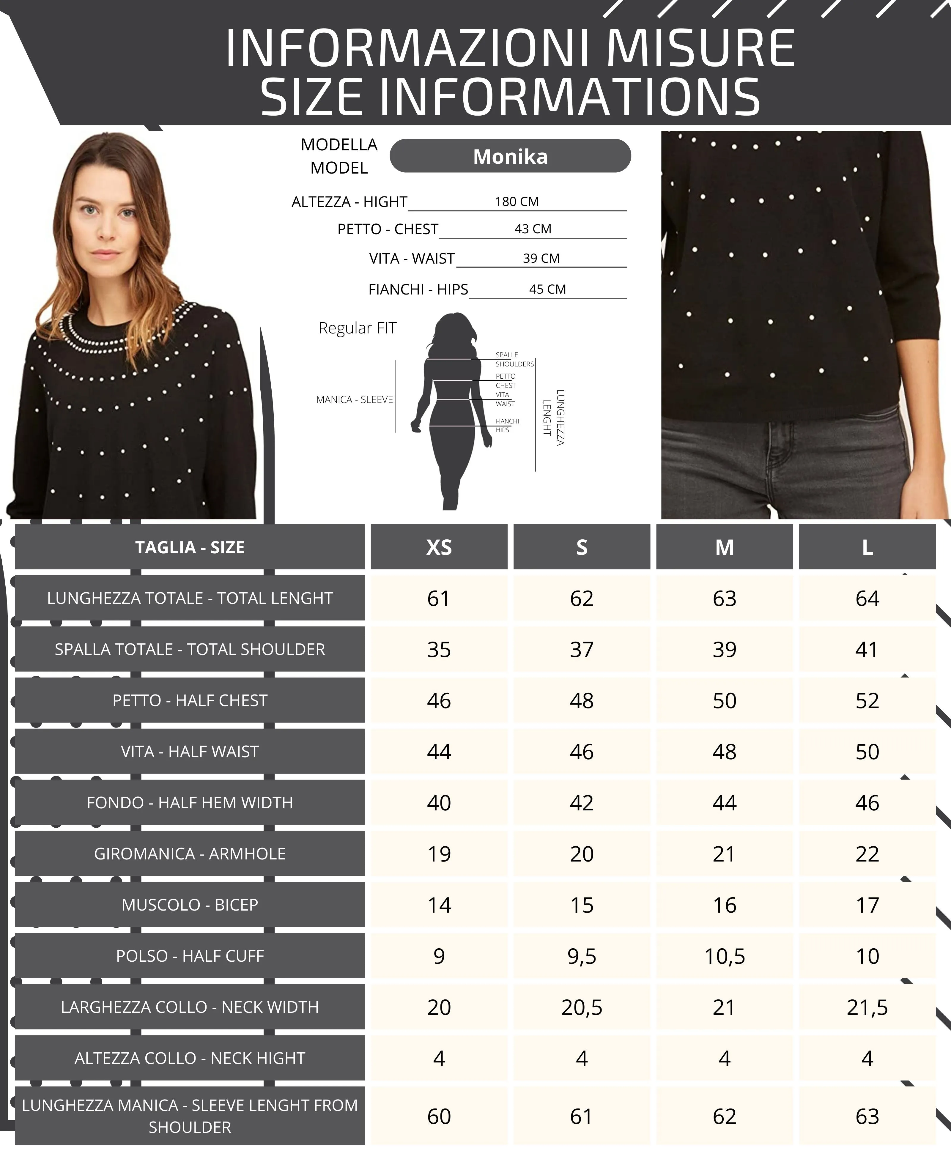 Maglione Girocollo - Donna, Autunno/Inverno - 100% Lana Merino Extrafine - Brunella Gori
