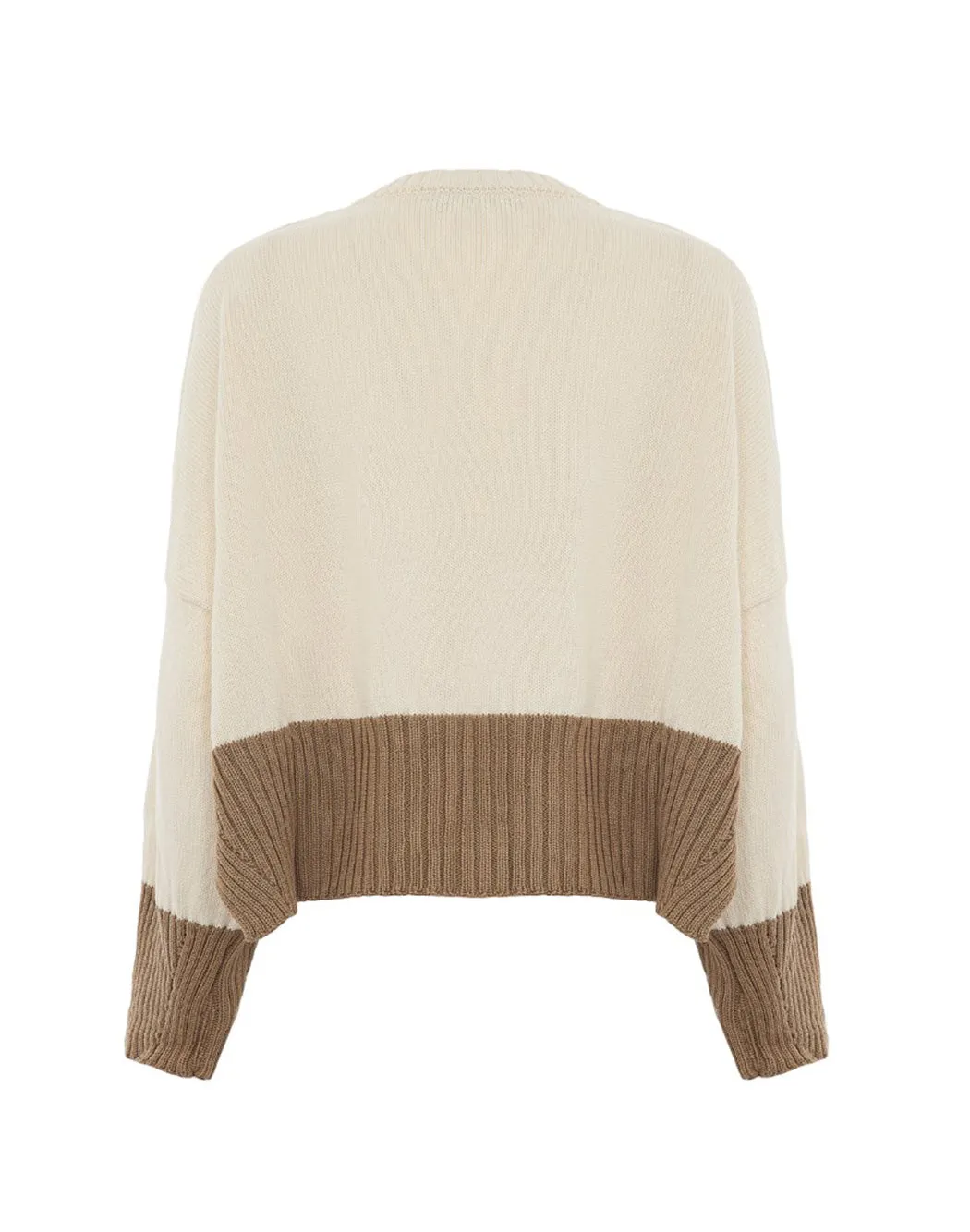MAGLIONE OVER CON DETTAGLI A CONTRASTO
