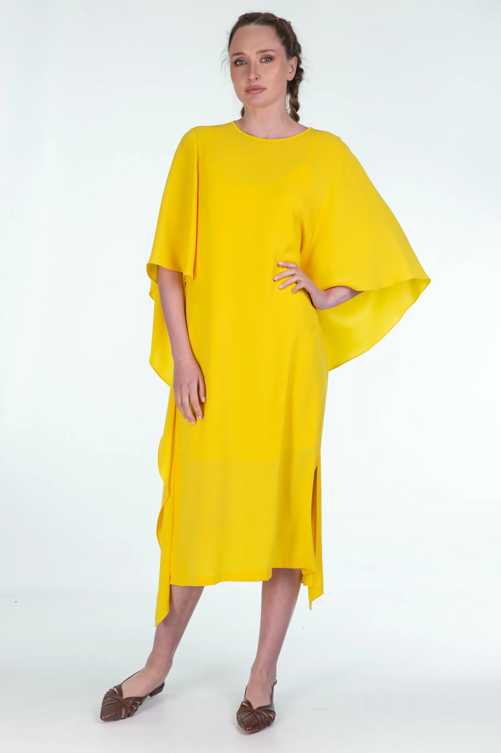 MAX MARA STUDIO  abito in cady con drappi OMBROSA