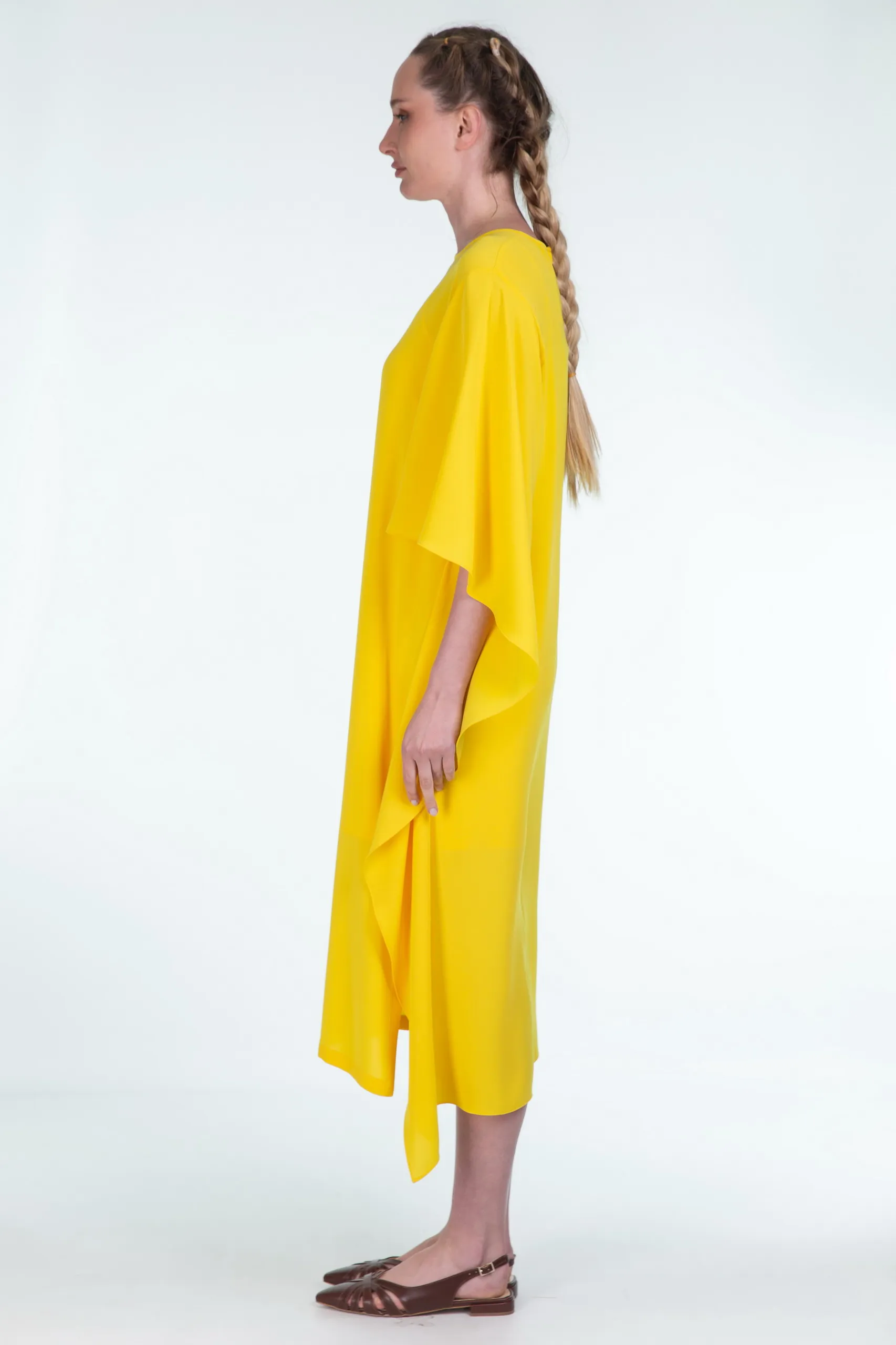 MAX MARA STUDIO  abito in cady con drappi OMBROSA