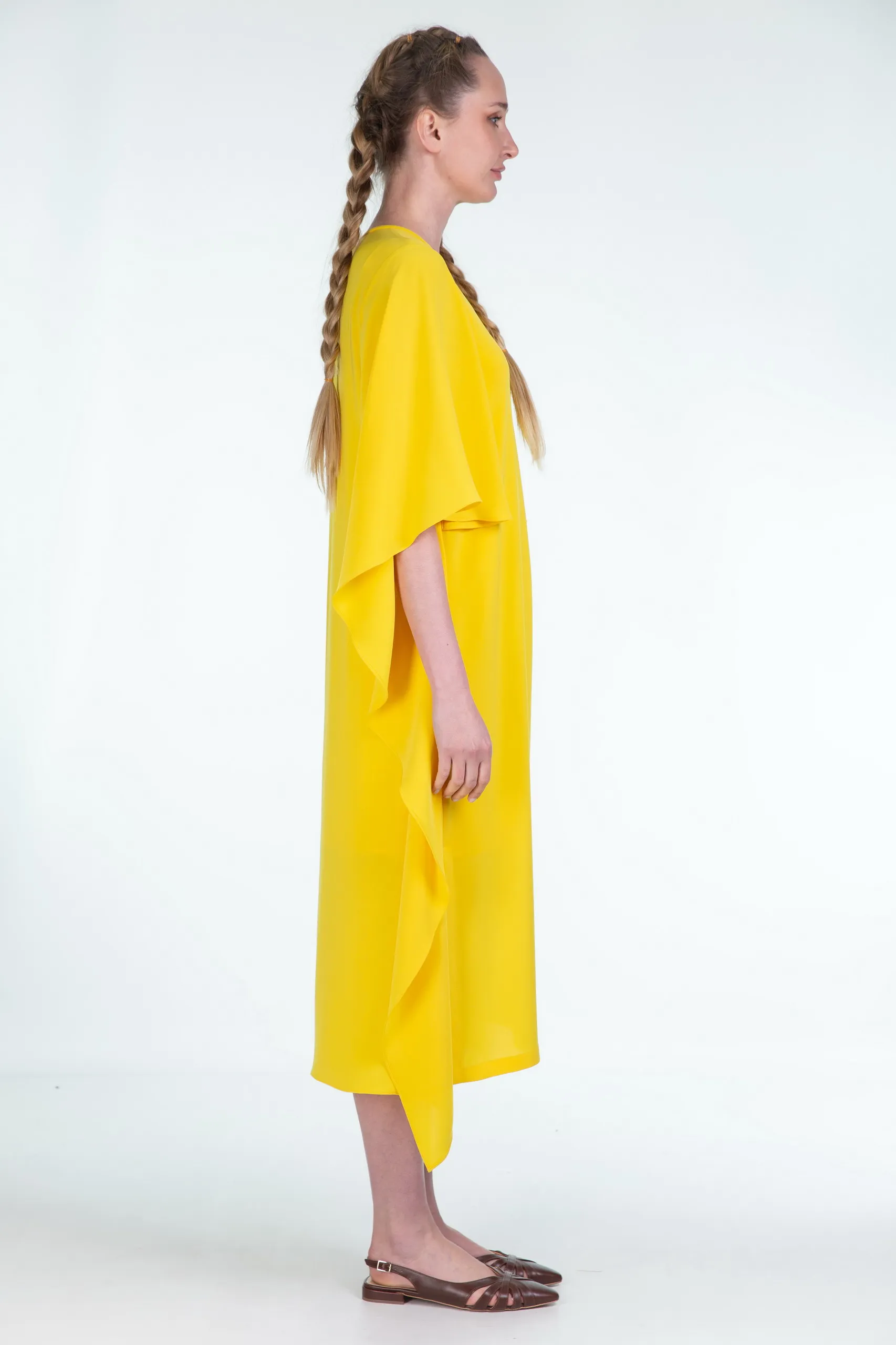 MAX MARA STUDIO  abito in cady con drappi OMBROSA