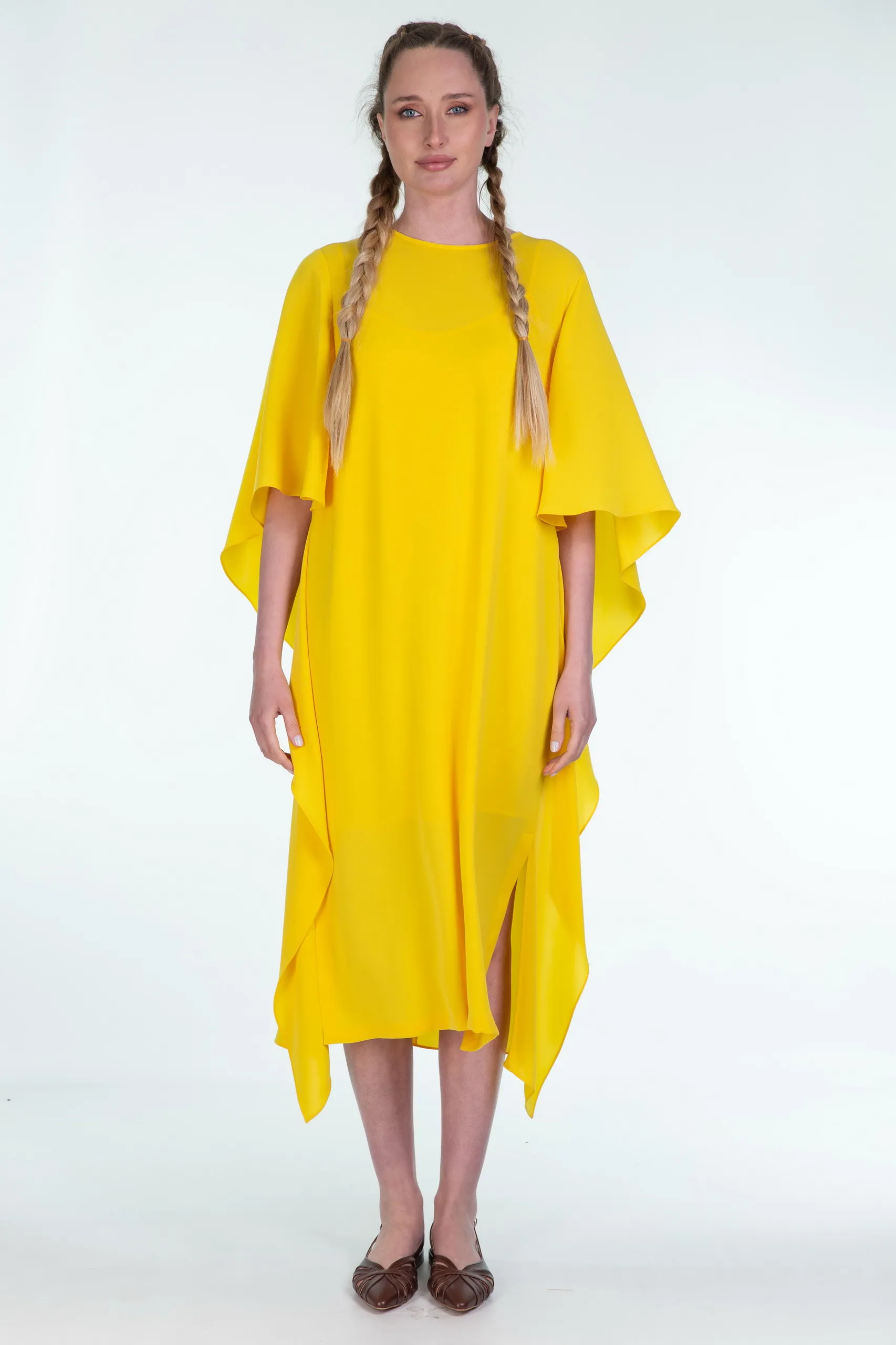 MAX MARA STUDIO  abito in cady con drappi OMBROSA