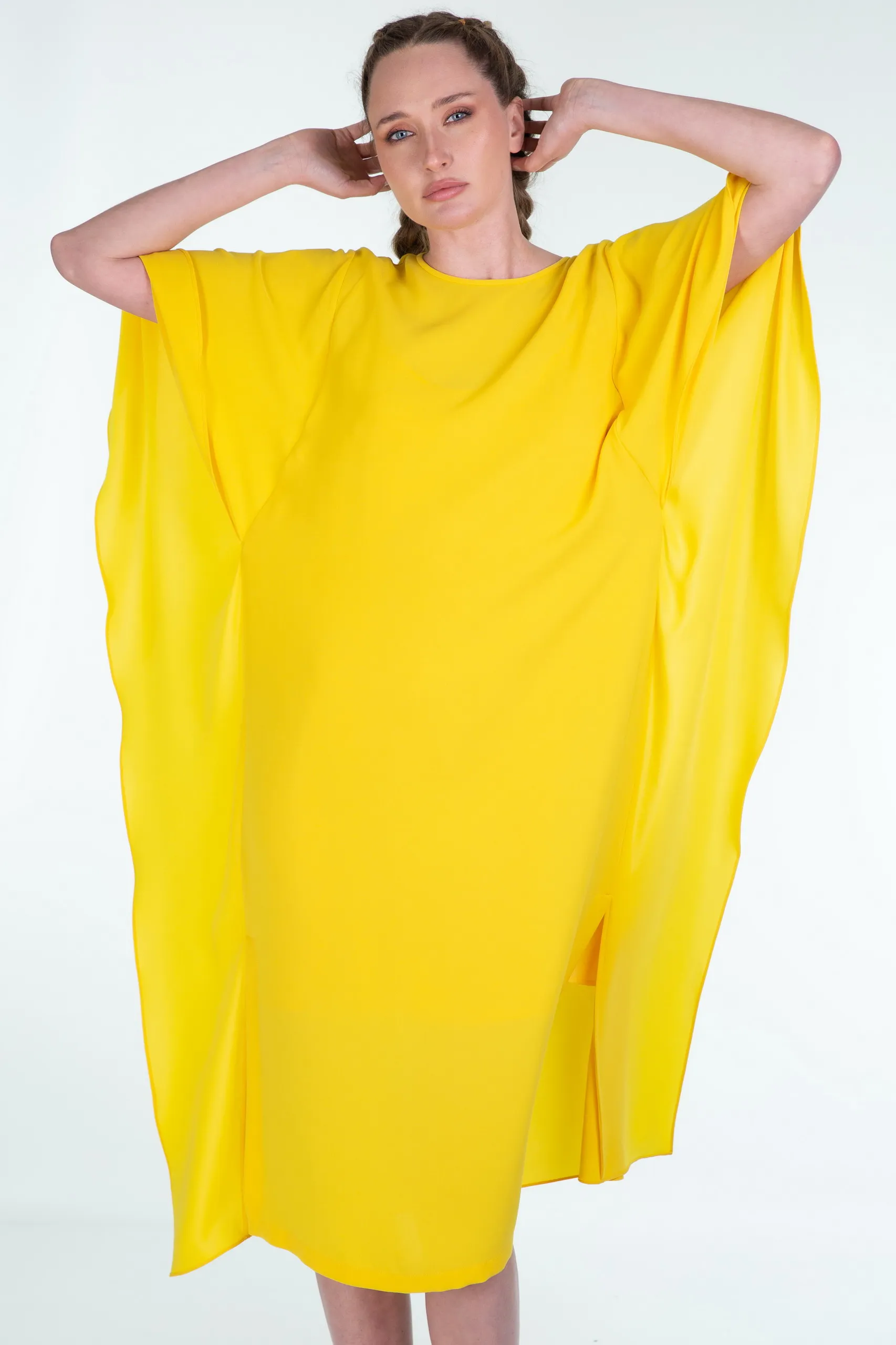 MAX MARA STUDIO  abito in cady con drappi OMBROSA
