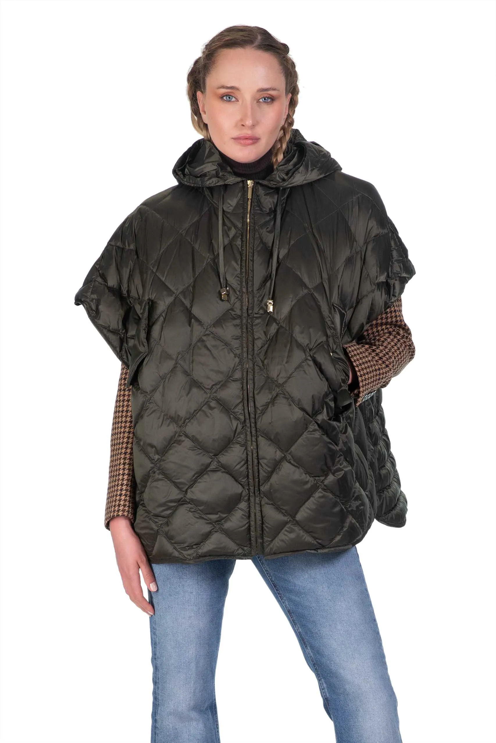 MAX MARA THE CUBE mantella con cappuccio in tela antigoccia TREMAN