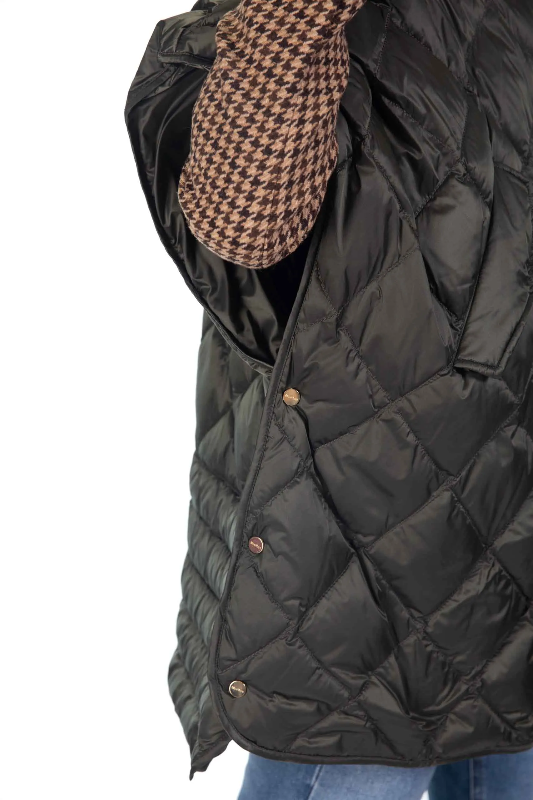 MAX MARA THE CUBE mantella con cappuccio in tela antigoccia TREMAN