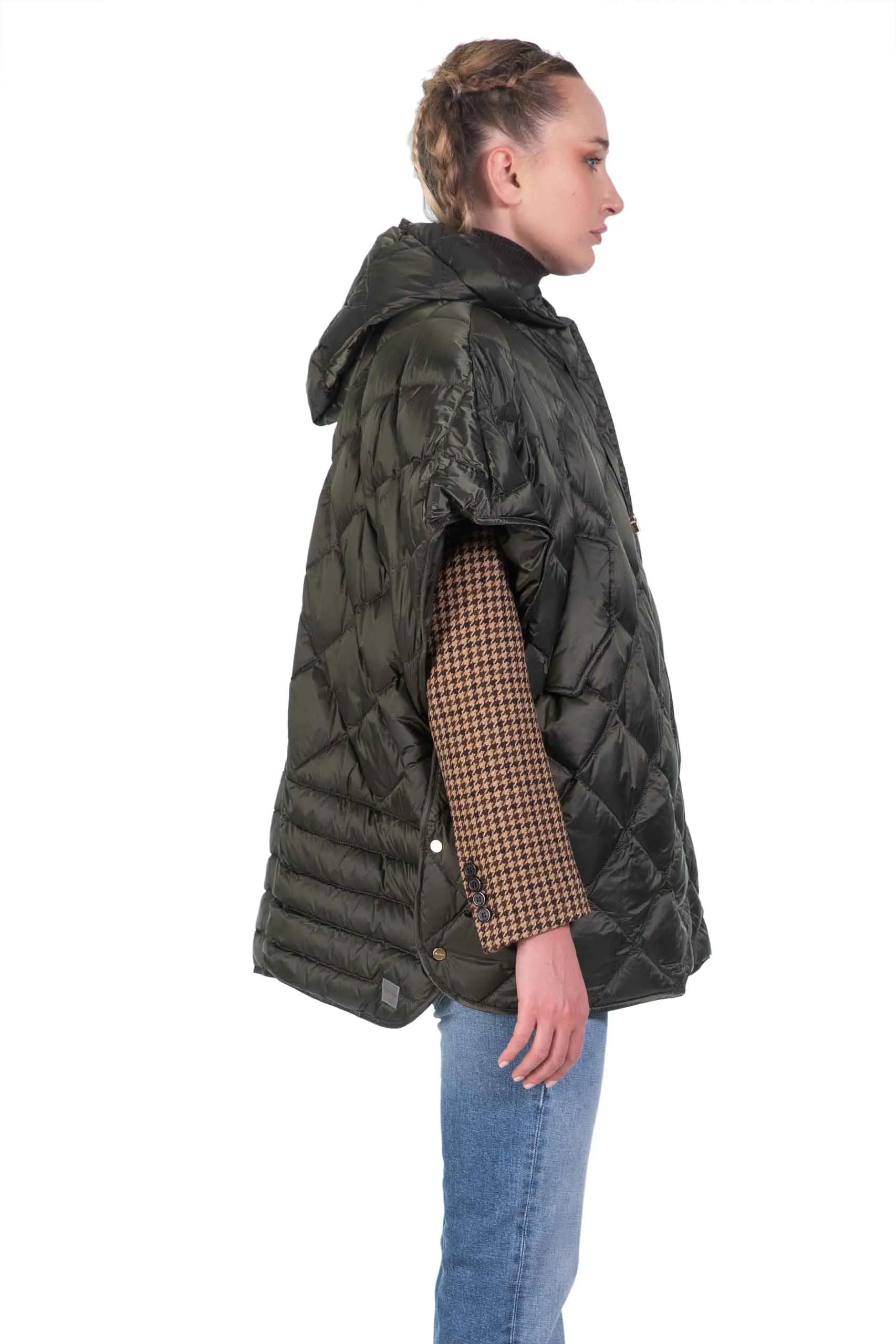 MAX MARA THE CUBE mantella con cappuccio in tela antigoccia TREMAN