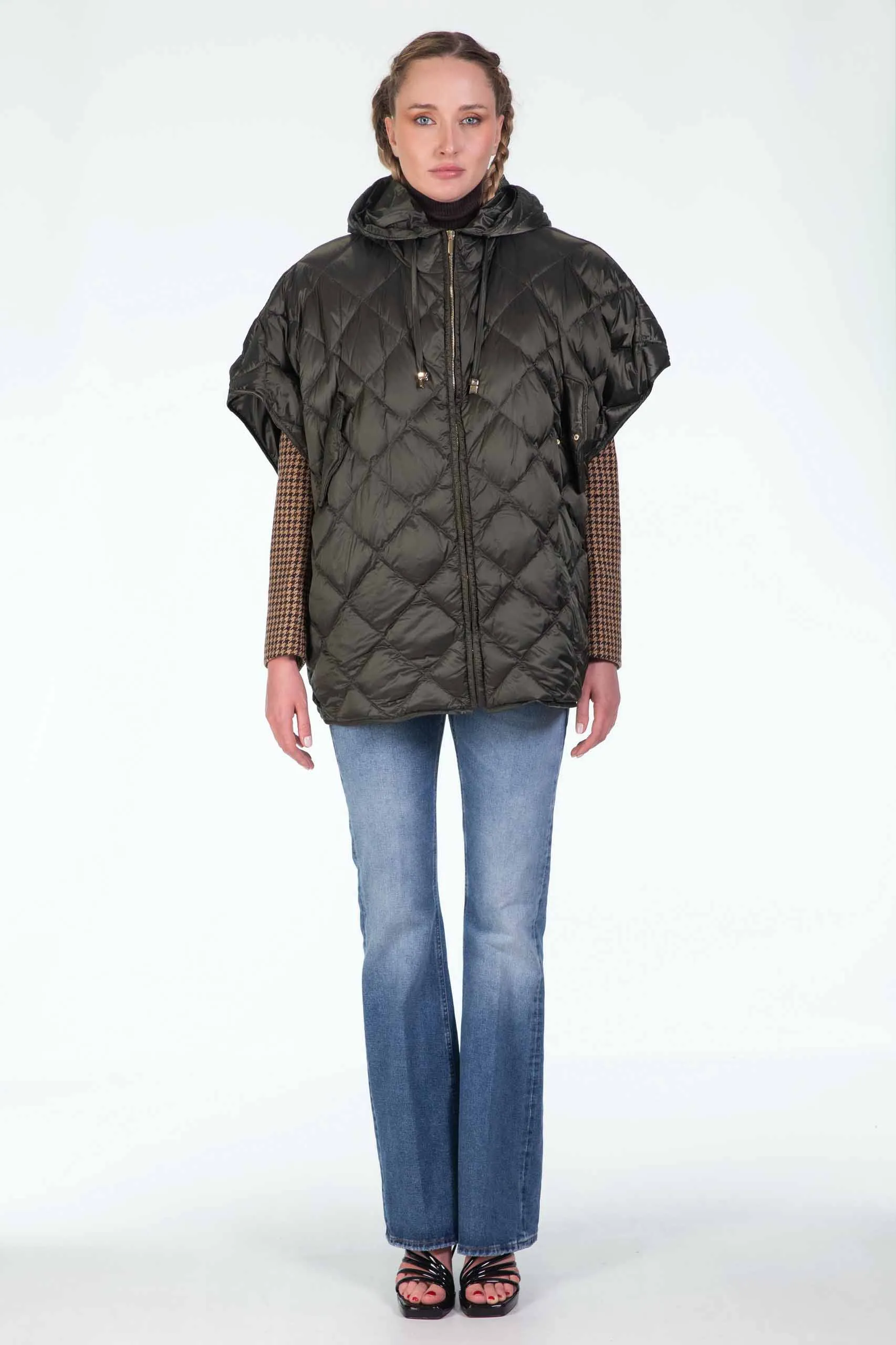 MAX MARA THE CUBE mantella con cappuccio in tela antigoccia TREMAN