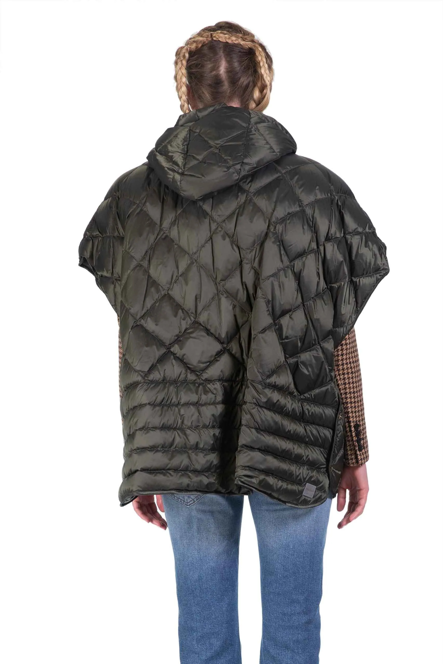 MAX MARA THE CUBE mantella con cappuccio in tela antigoccia TREMAN