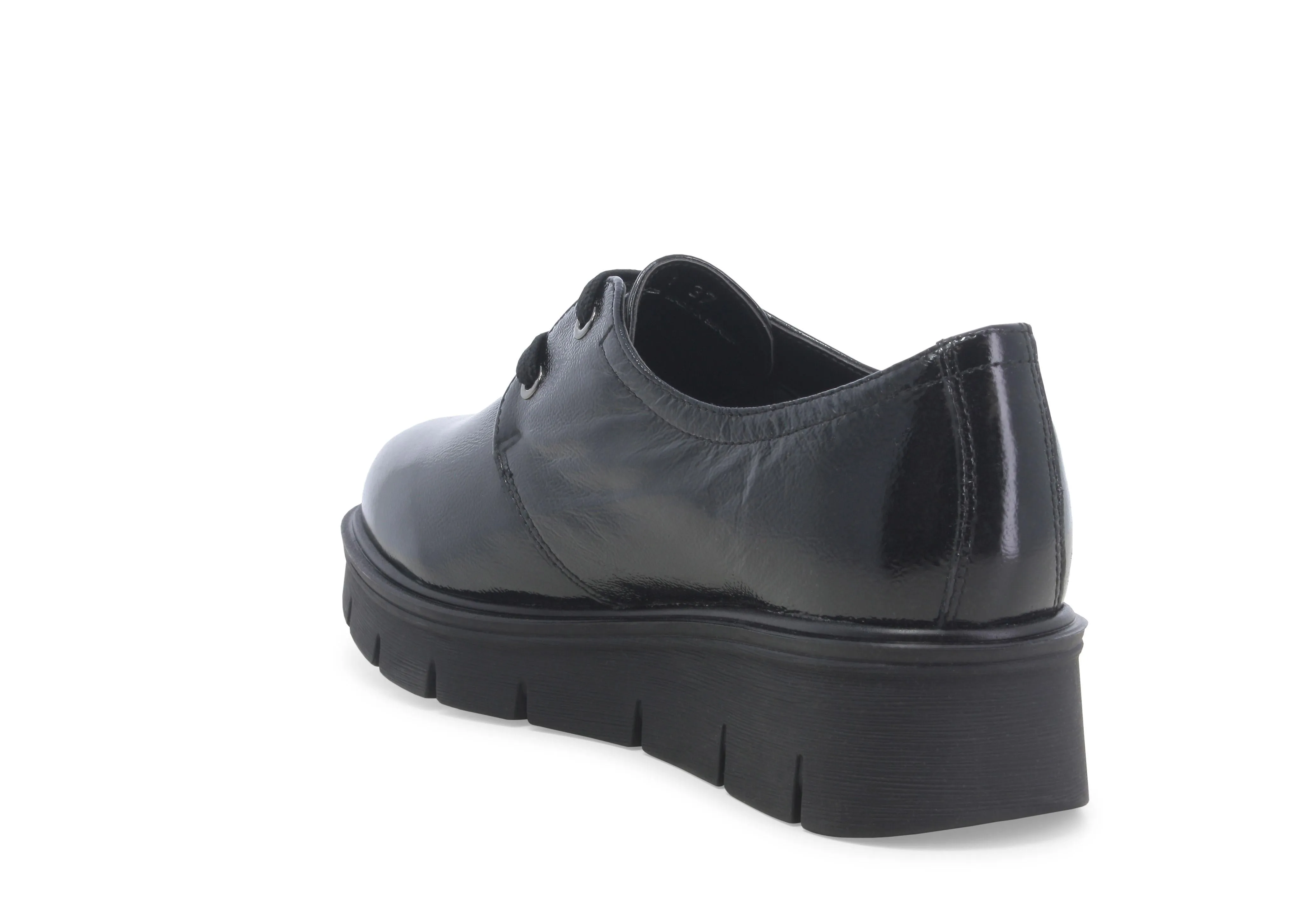 Melluso Donna Scarpe Stringate Invernali Zeppa Tomaia Vernice