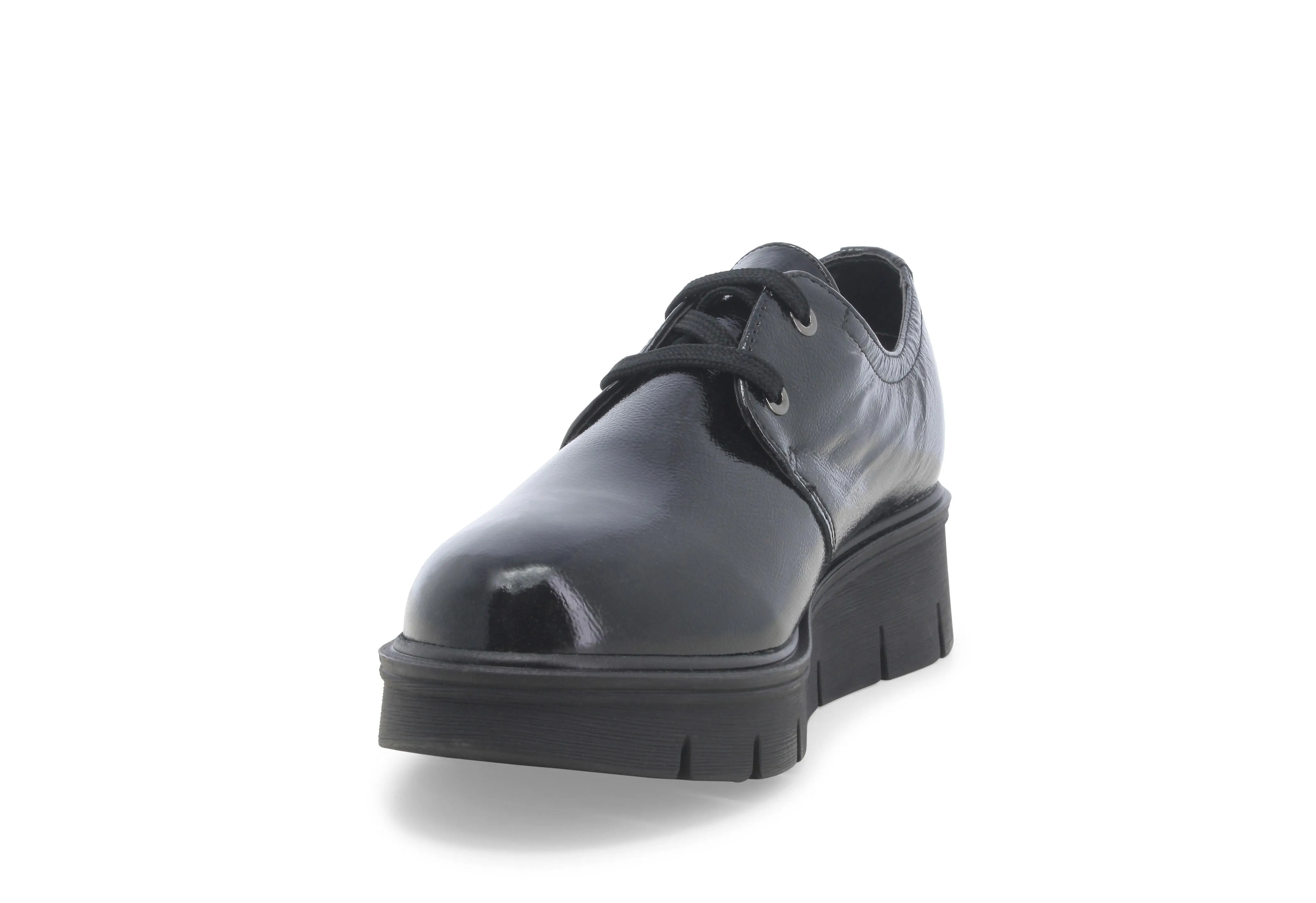 Melluso Donna Scarpe Stringate Invernali Zeppa Tomaia Vernice