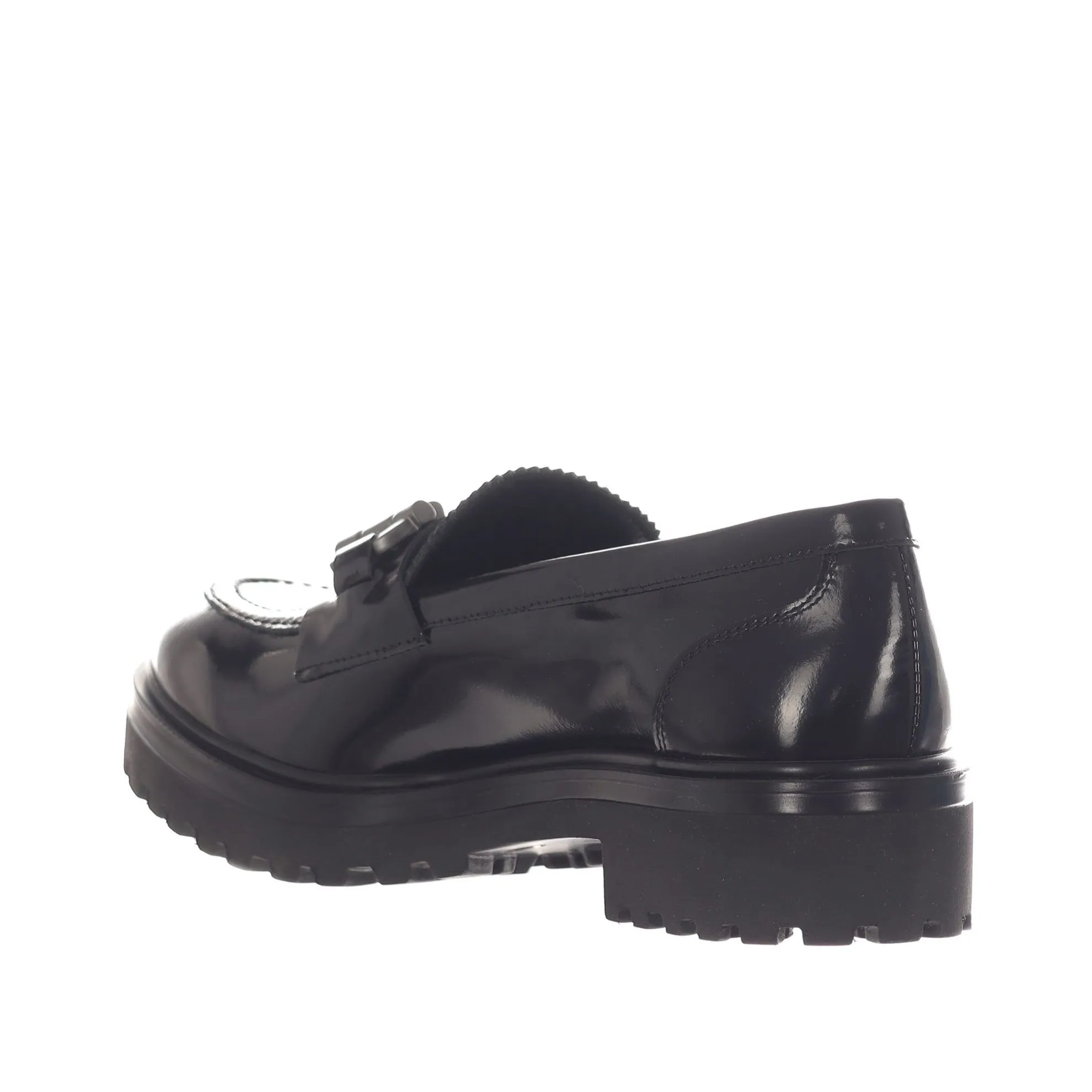 Mocassino in pelle con morsetto