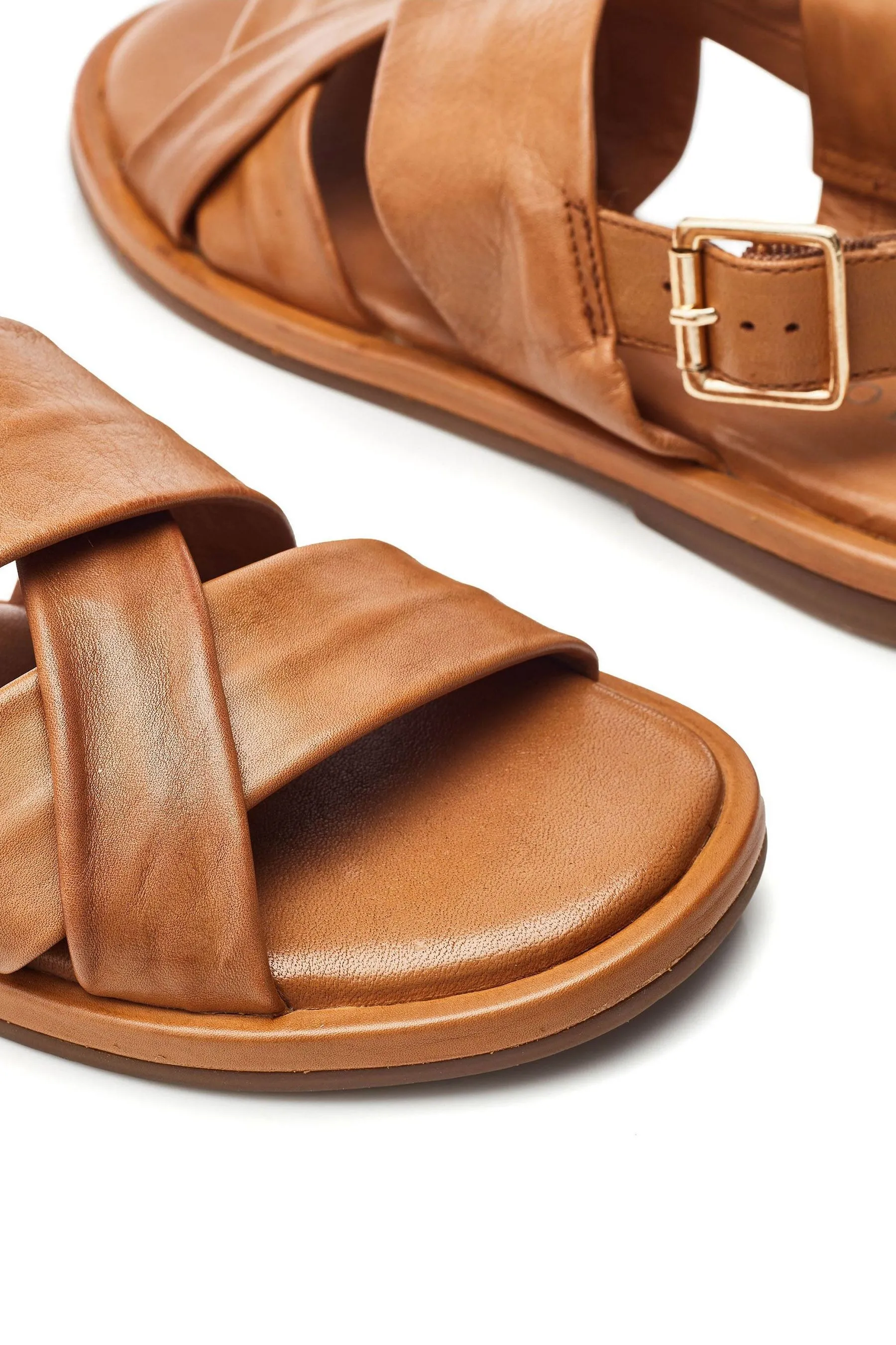Moda in Pelle Naturale - SH Garda - Sandali con cinturino posteriore e cinturino avvolgente