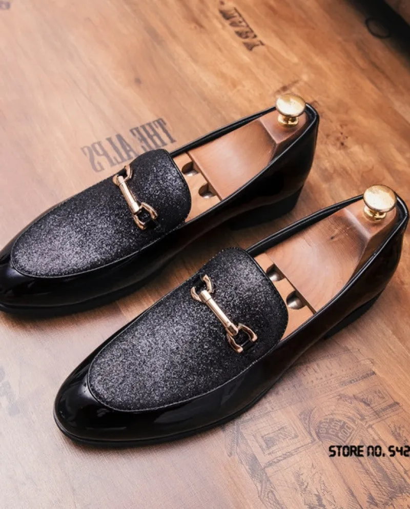 New Pointed Two Tone Mix Slip On Scarpe Oxford per uomo Abito da cerimonia formale da ballo Homecoming Pageant Sapato Social Mas
