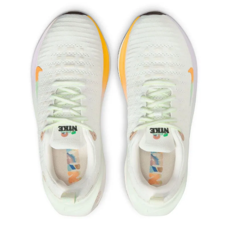 Nike Reactx Infinity Run 4 Bianco Verde Arancio - Scarpe Running Donna
