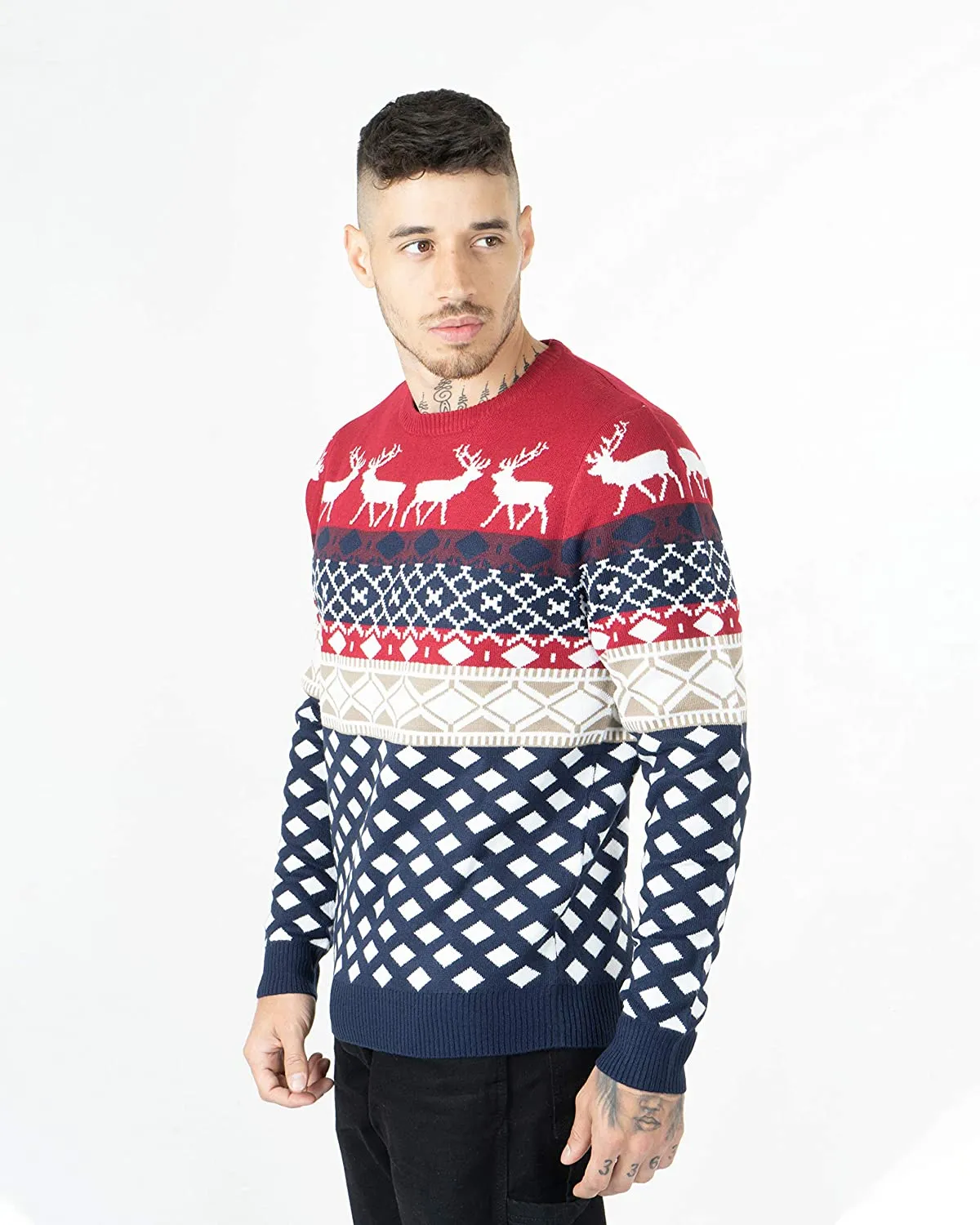 NOROZE, Maglione Natalizio Spiritoso Lavorato a Maglia, Unisex