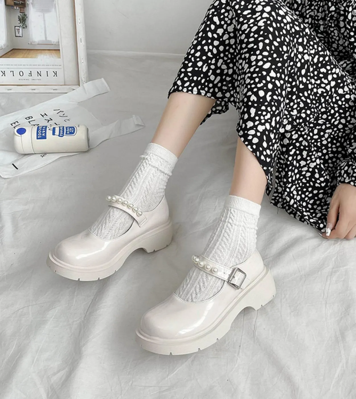 Nuove scarpe Lolita Scarpe Mary Jane Donna Vintage Ragazze Studentesse Jk Scarpe con plateau uniformi Cosplay Tacchi alti Taglie